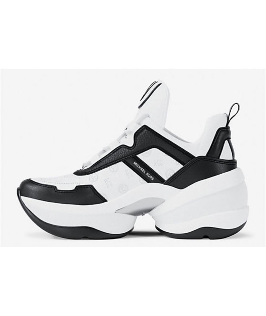 MICHAEL KORS Белые кожаные кроссовки, фото 2