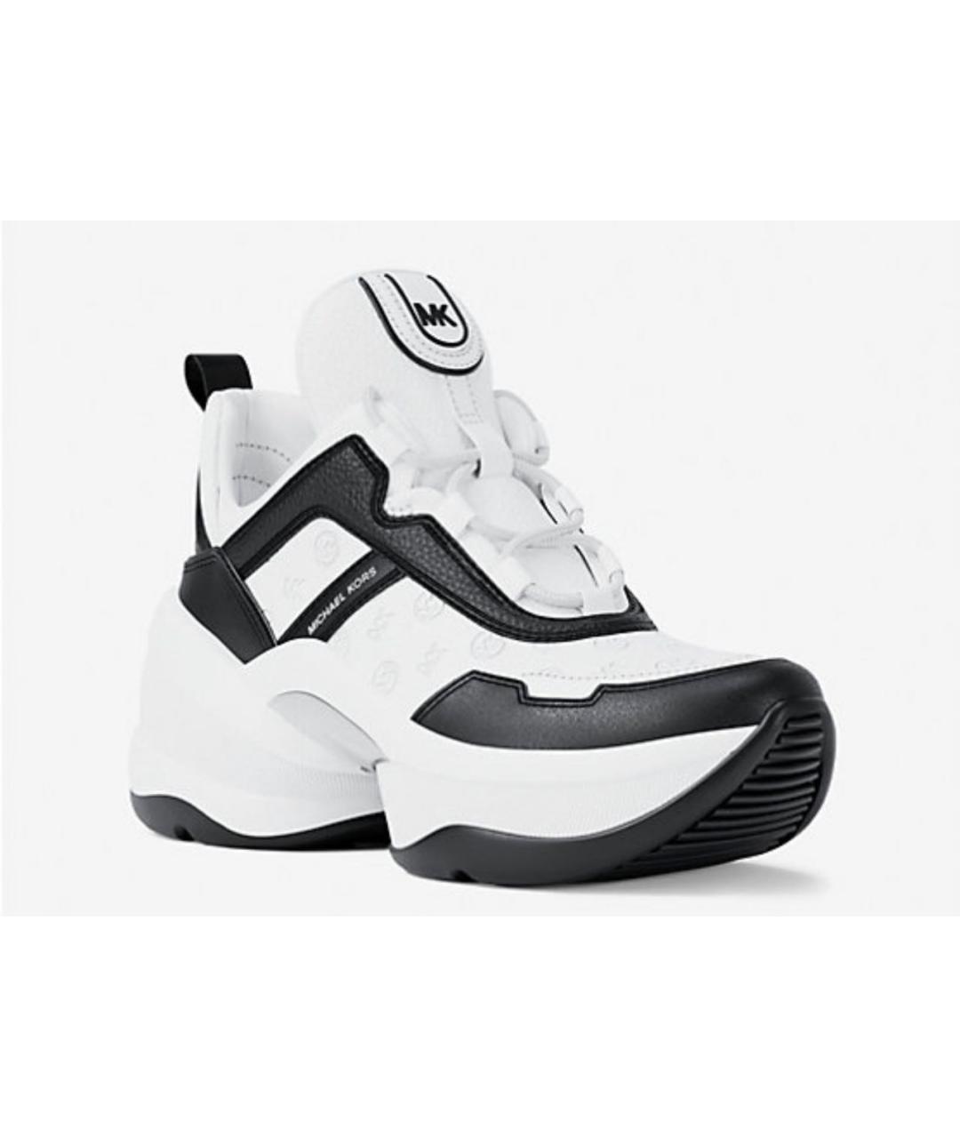 MICHAEL KORS Белые кожаные кроссовки, фото 3