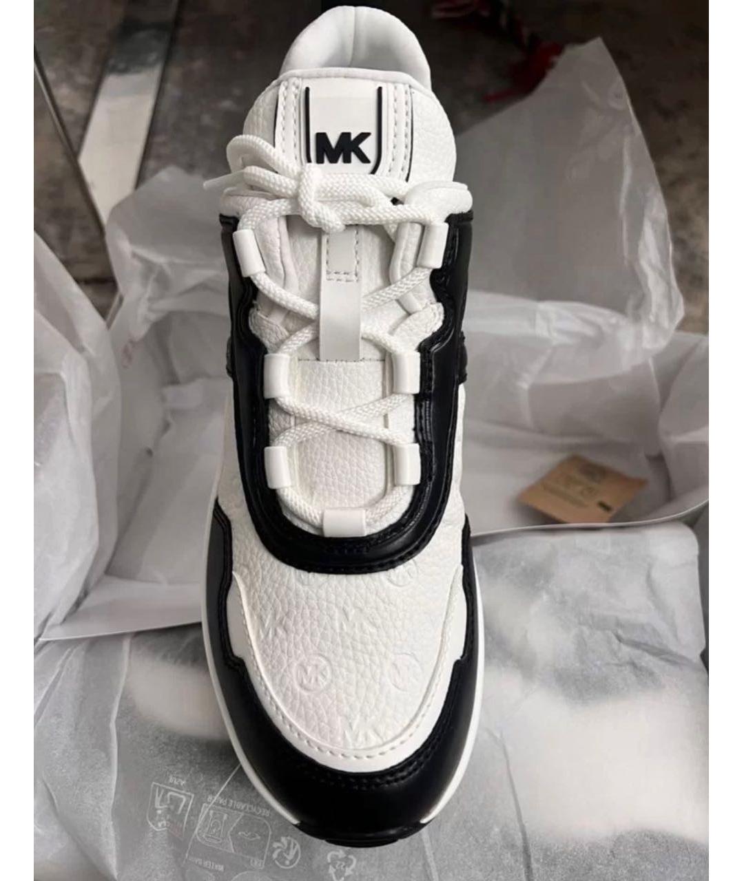 MICHAEL KORS Белые кожаные кроссовки, фото 6