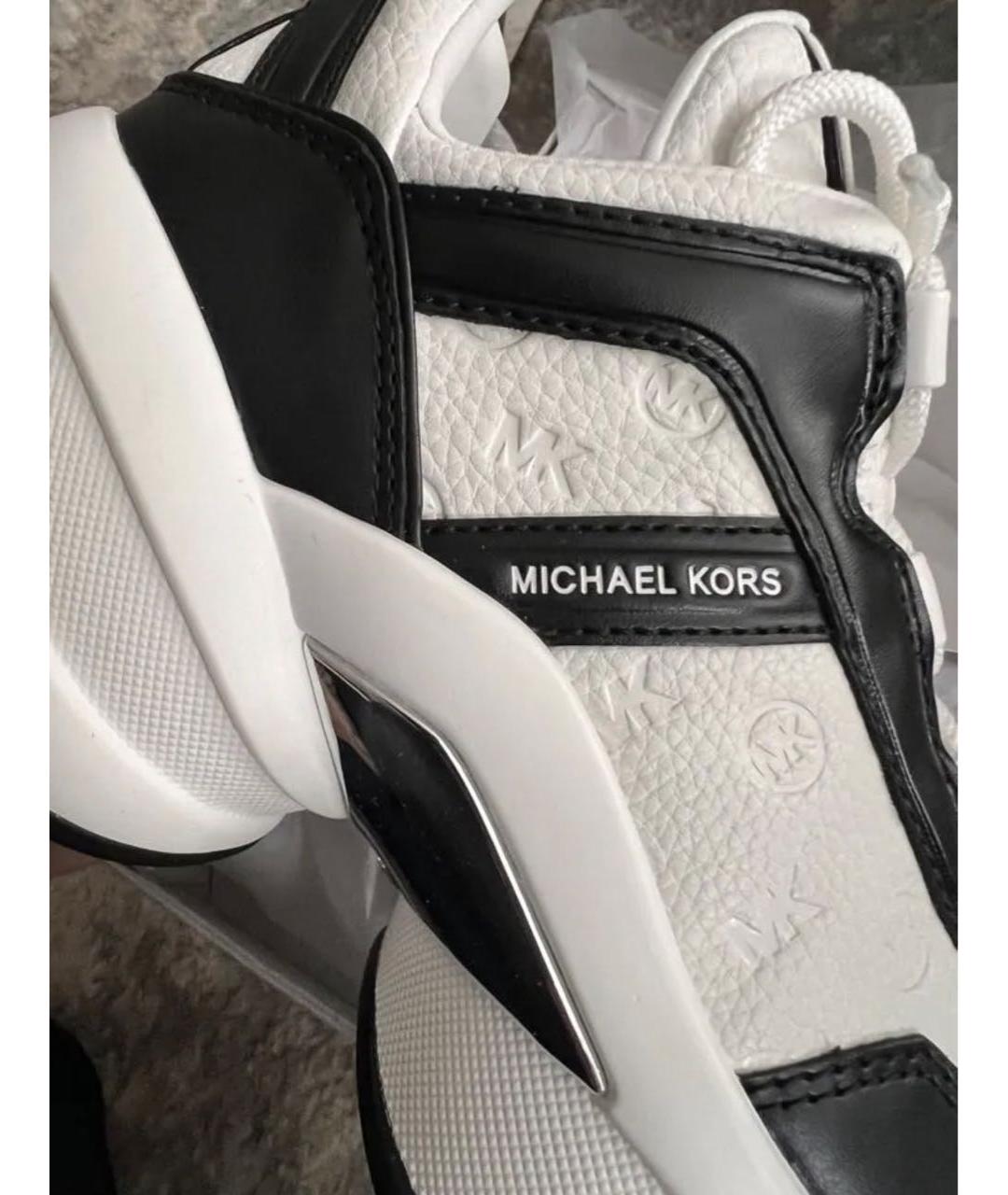 MICHAEL KORS Белые кожаные кроссовки, фото 8