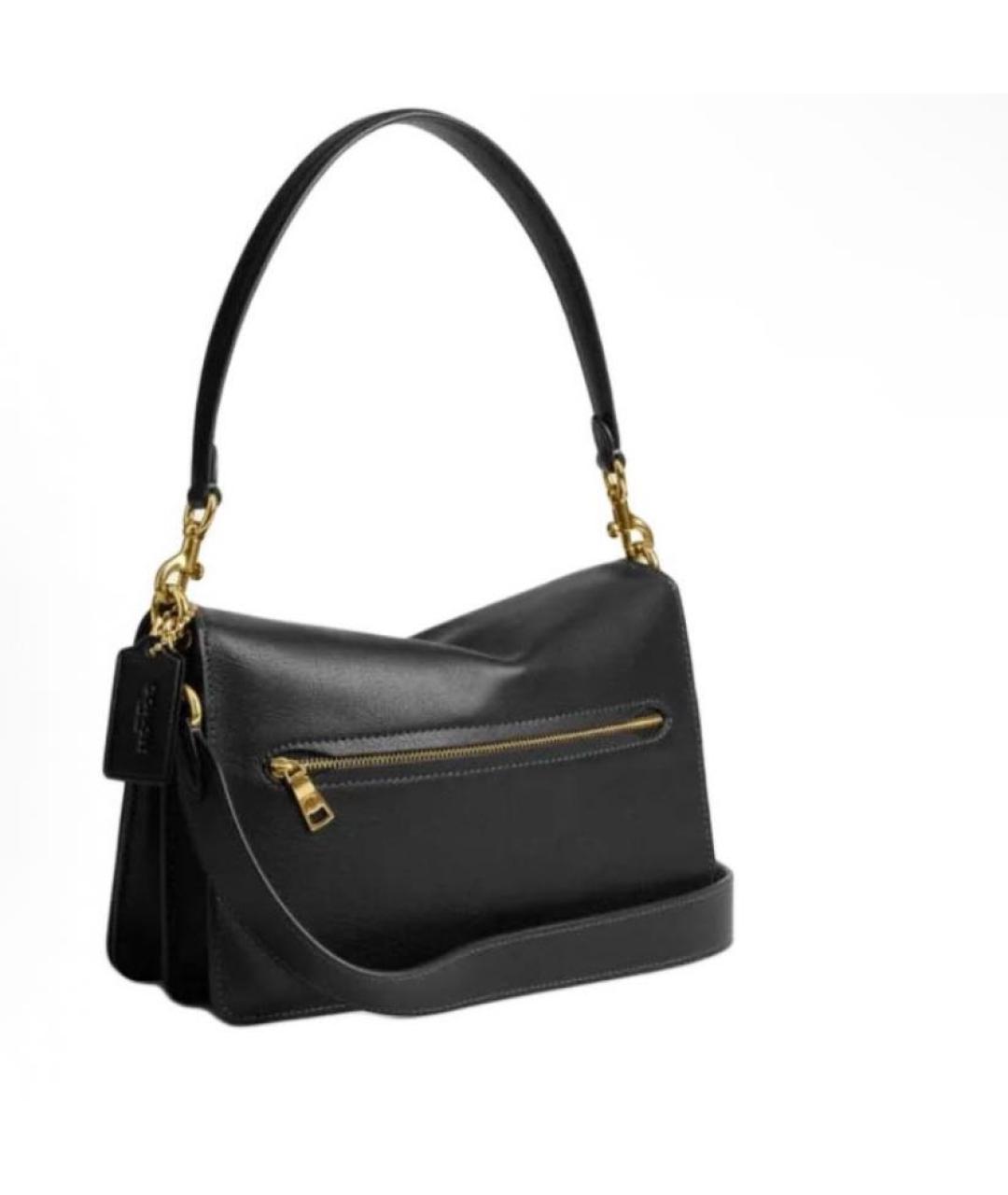 COACH Черная кожаная сумка через плечо, фото 2