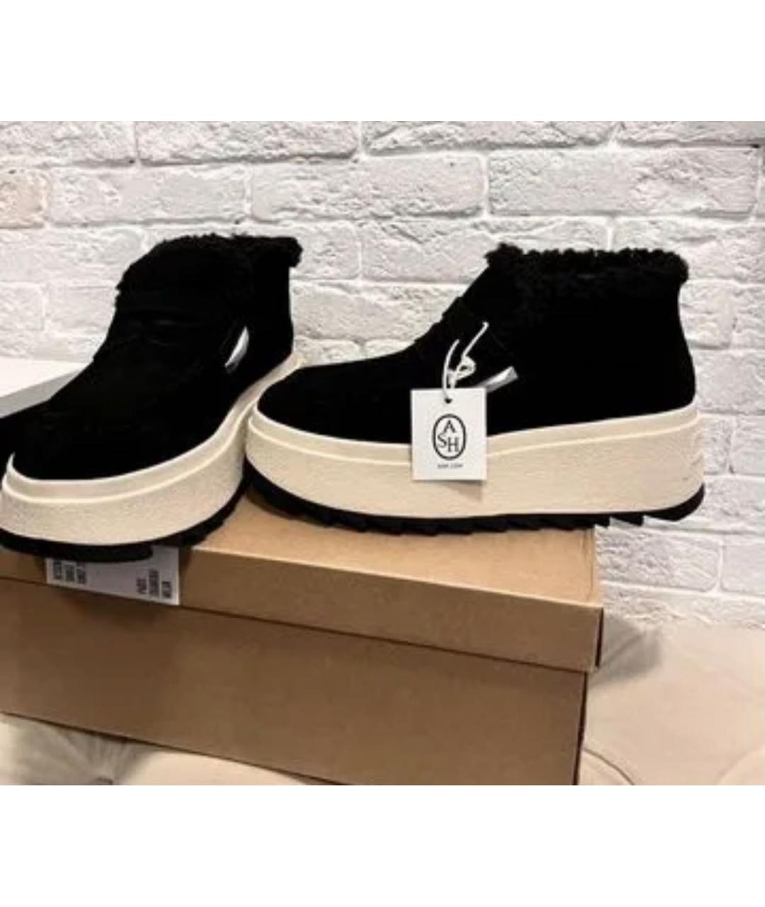 ASH Черные замшевые ботинки, фото 6