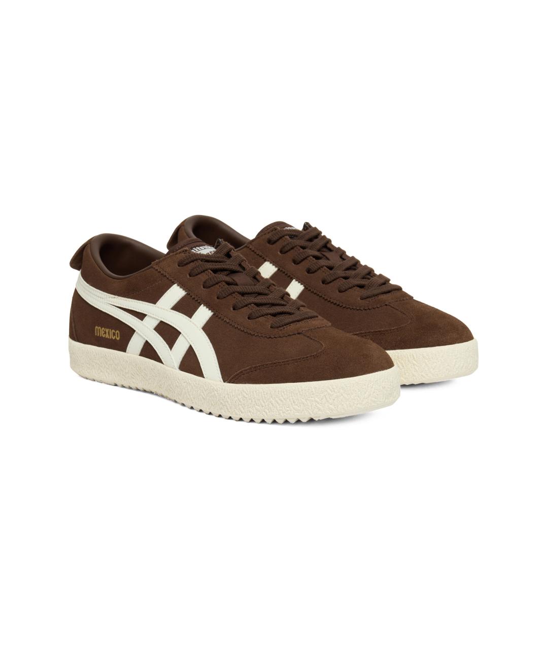 ONITSUKA TIGER Коричневые кожаные кеды, фото 3