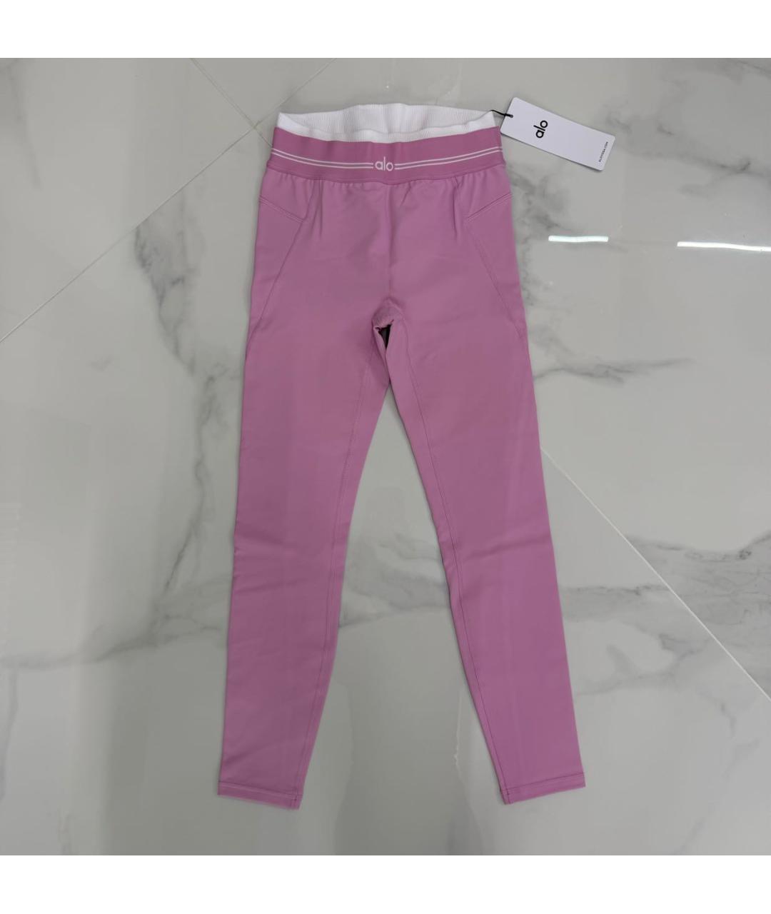 ALO YOGA Розовые леггинсы и велосипедки, фото 8