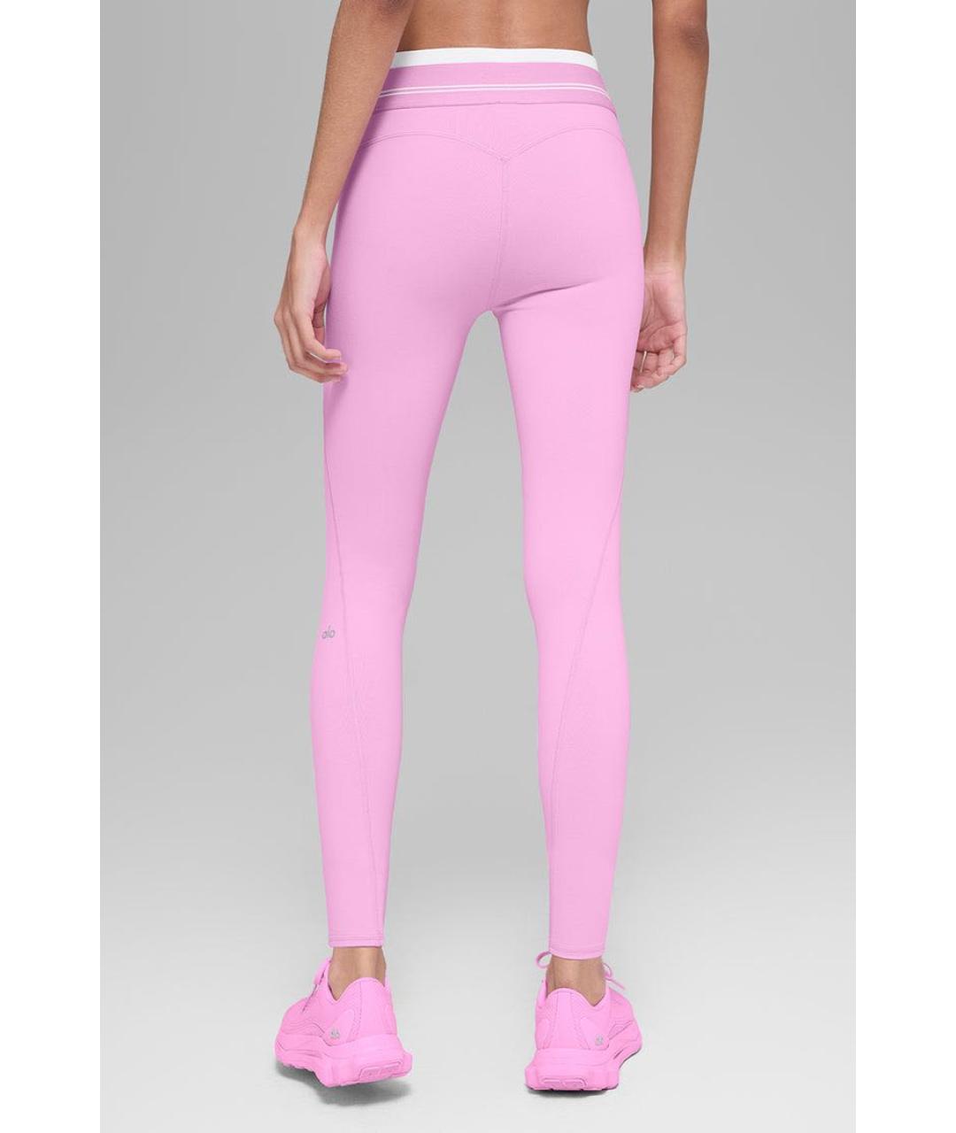 ALO YOGA Розовые леггинсы и велосипедки, фото 3