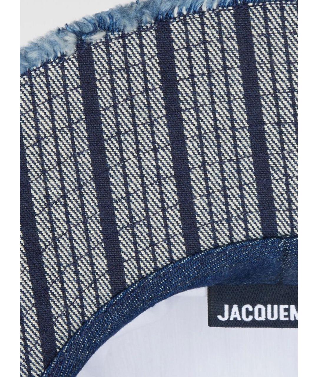 JACQUEMUS Темно-синяя хлопковая панама, фото 3