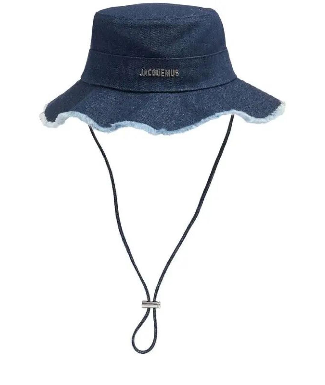 JACQUEMUS Темно-синяя хлопковая панама, фото 4