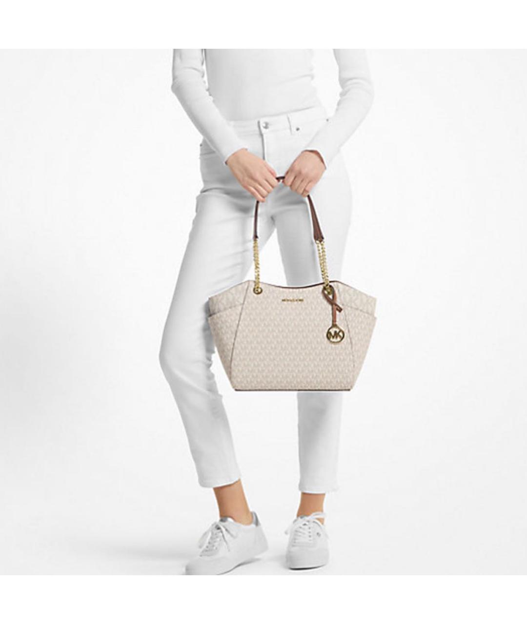 MICHAEL KORS Бежевая сумка тоут, фото 6