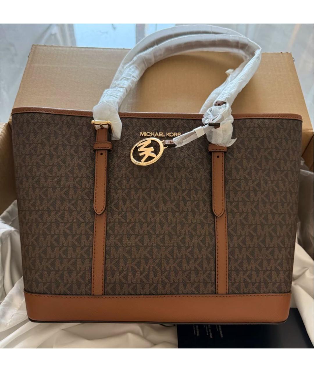 MICHAEL KORS Коричневая сумка тоут, фото 5