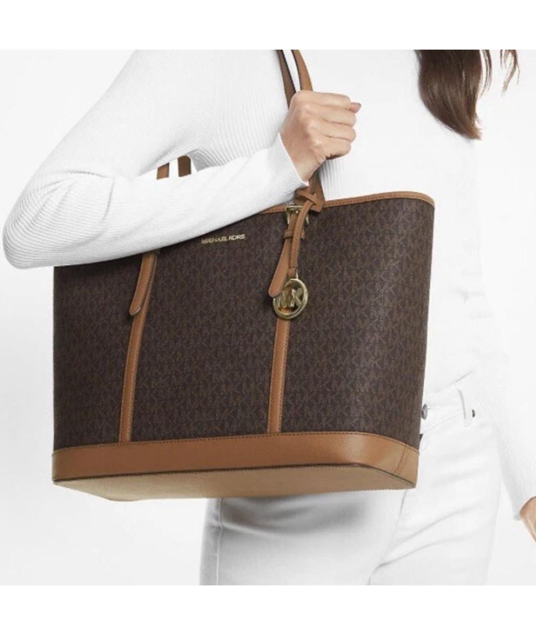 MICHAEL KORS Коричневая сумка тоут, фото 3