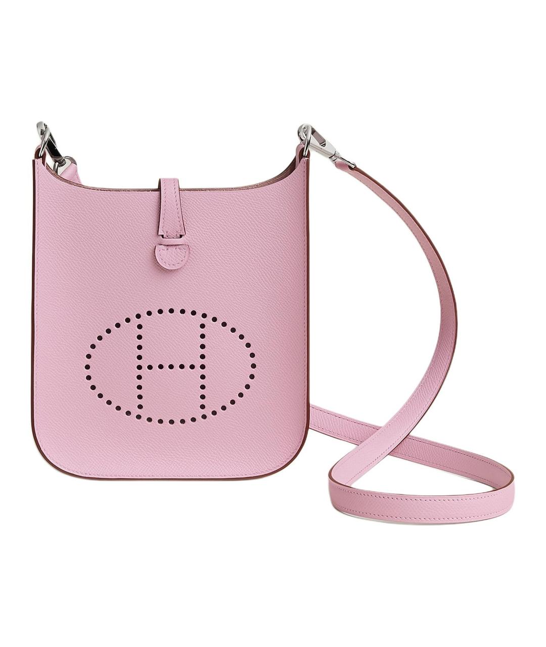 HERMES Розовая кожаная сумка через плечо, фото 1