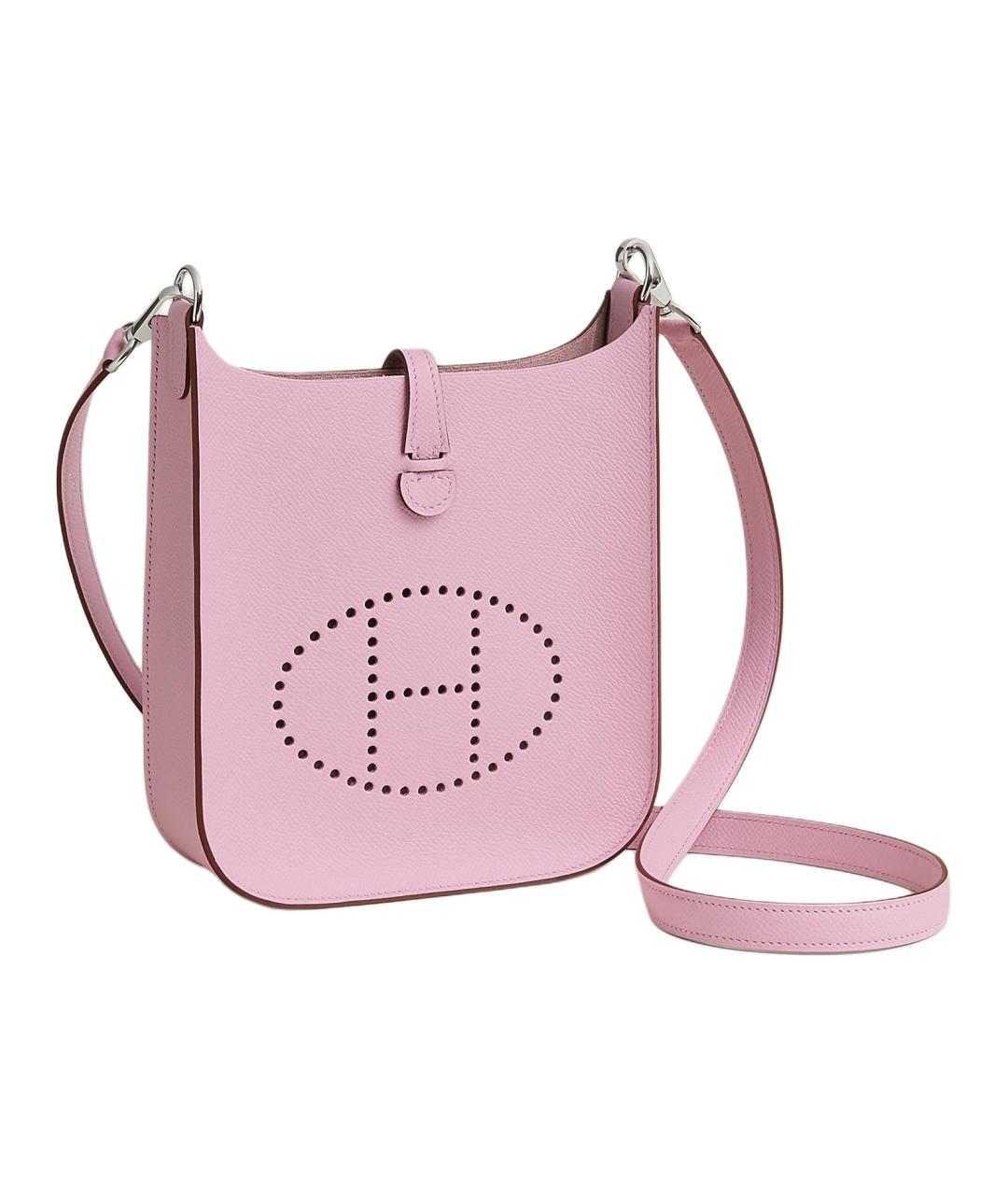 HERMES Розовая кожаная сумка через плечо, фото 2