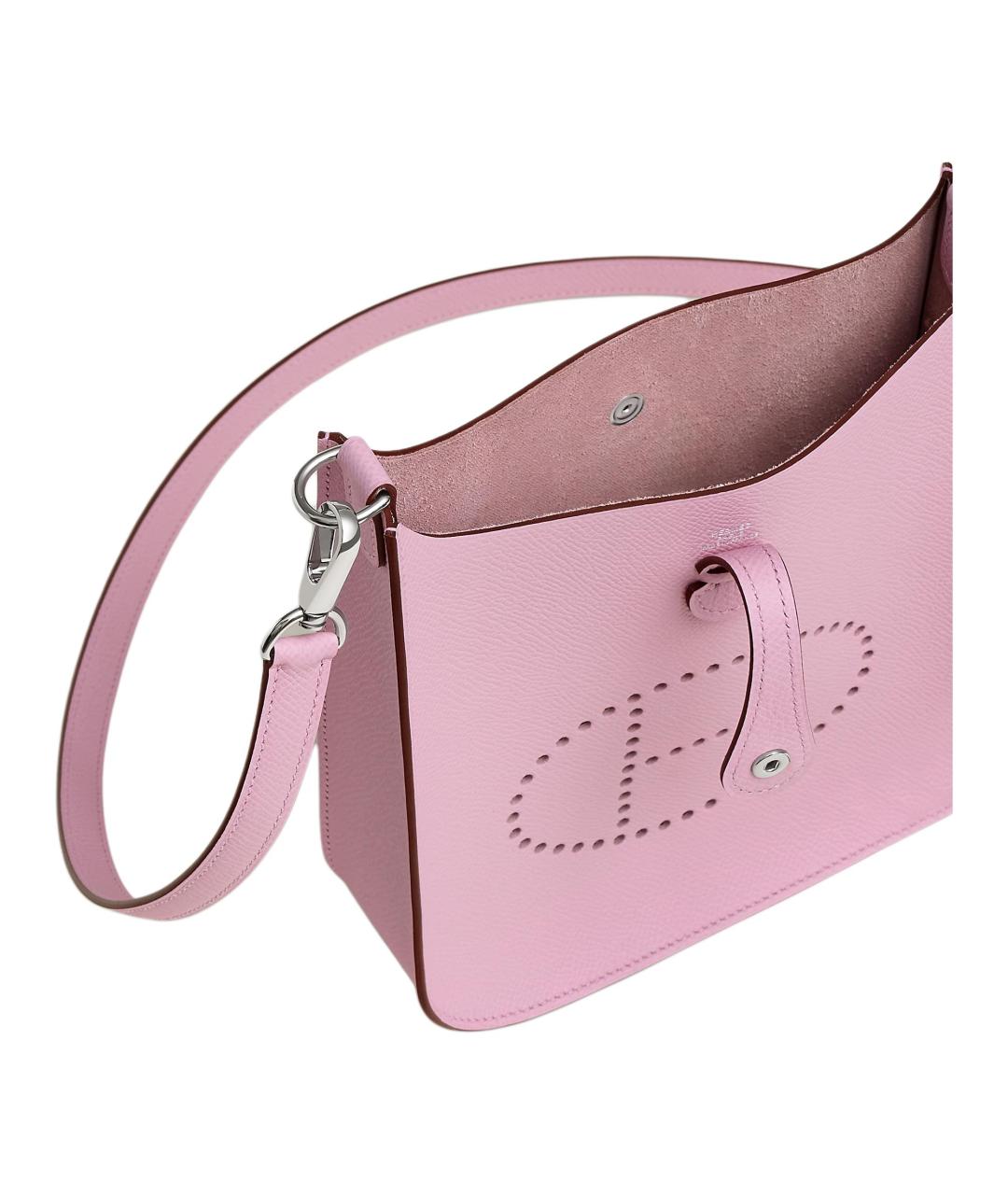 HERMES Розовая кожаная сумка через плечо, фото 4