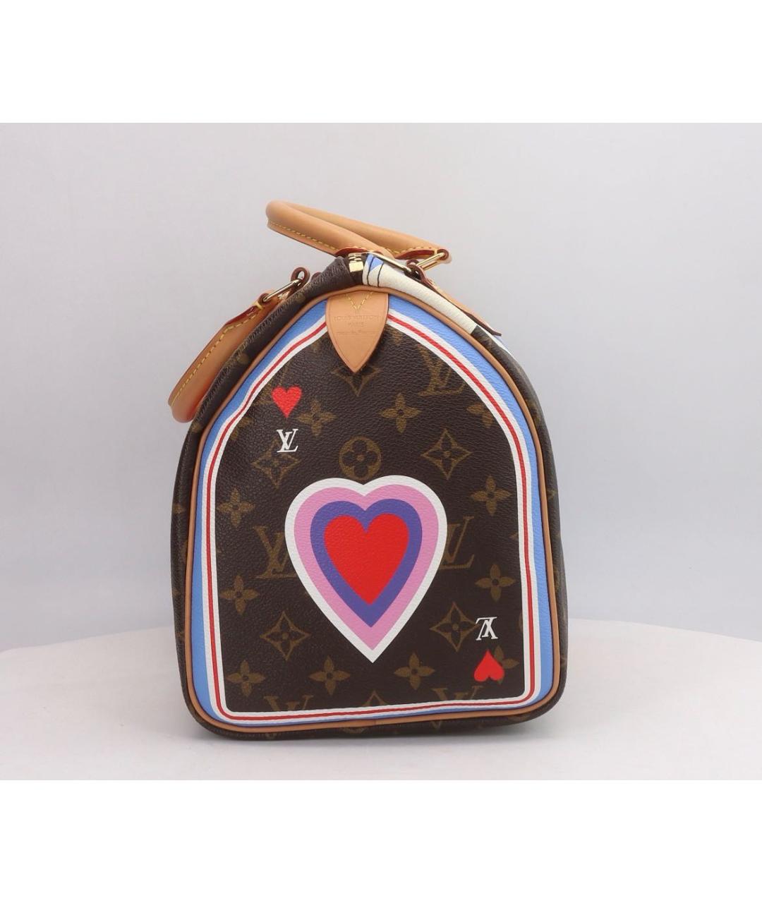 LOUIS VUITTON Коричневая кожаная сумка с короткими ручками, фото 4