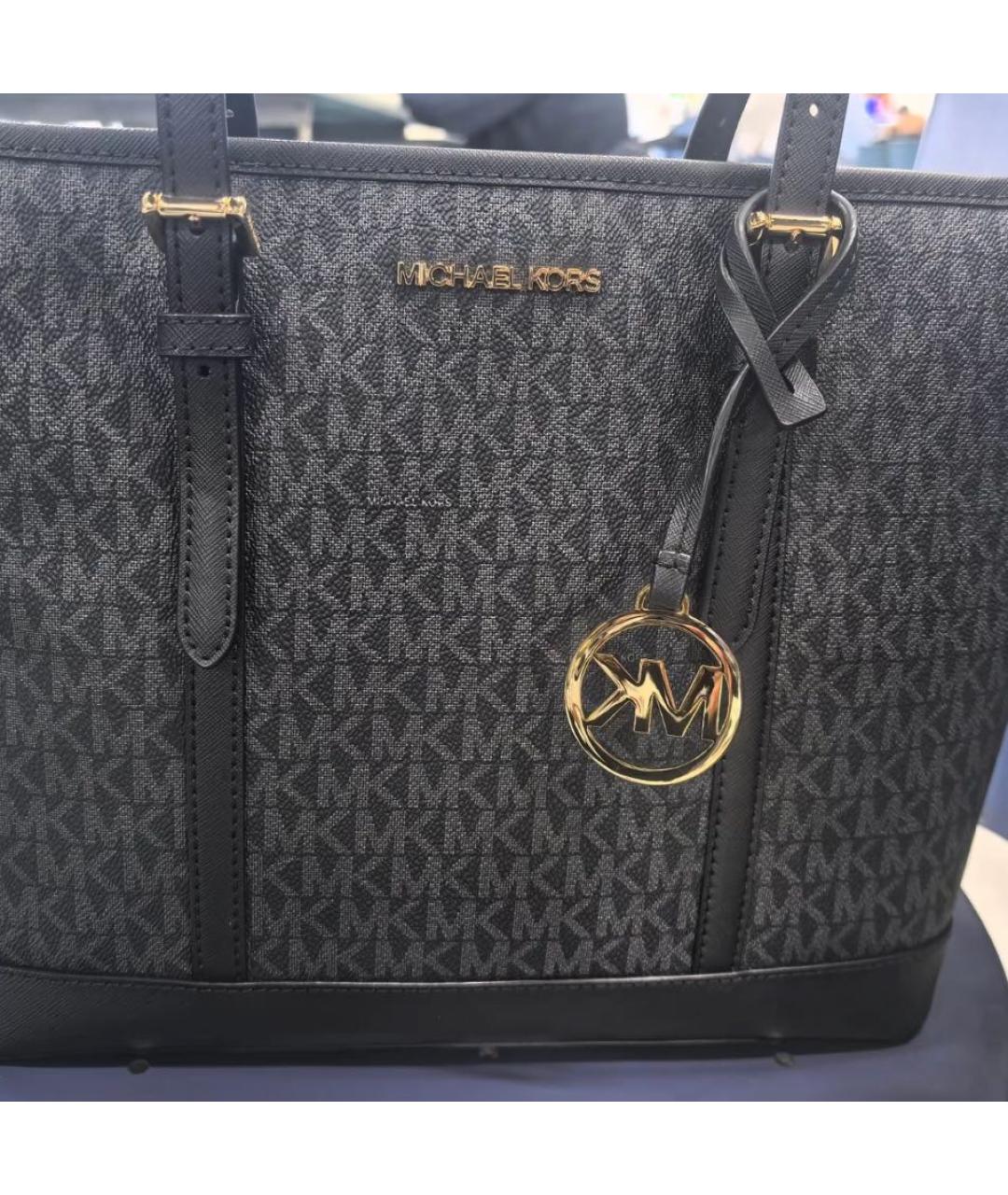 MICHAEL KORS Черная сумка тоут, фото 7