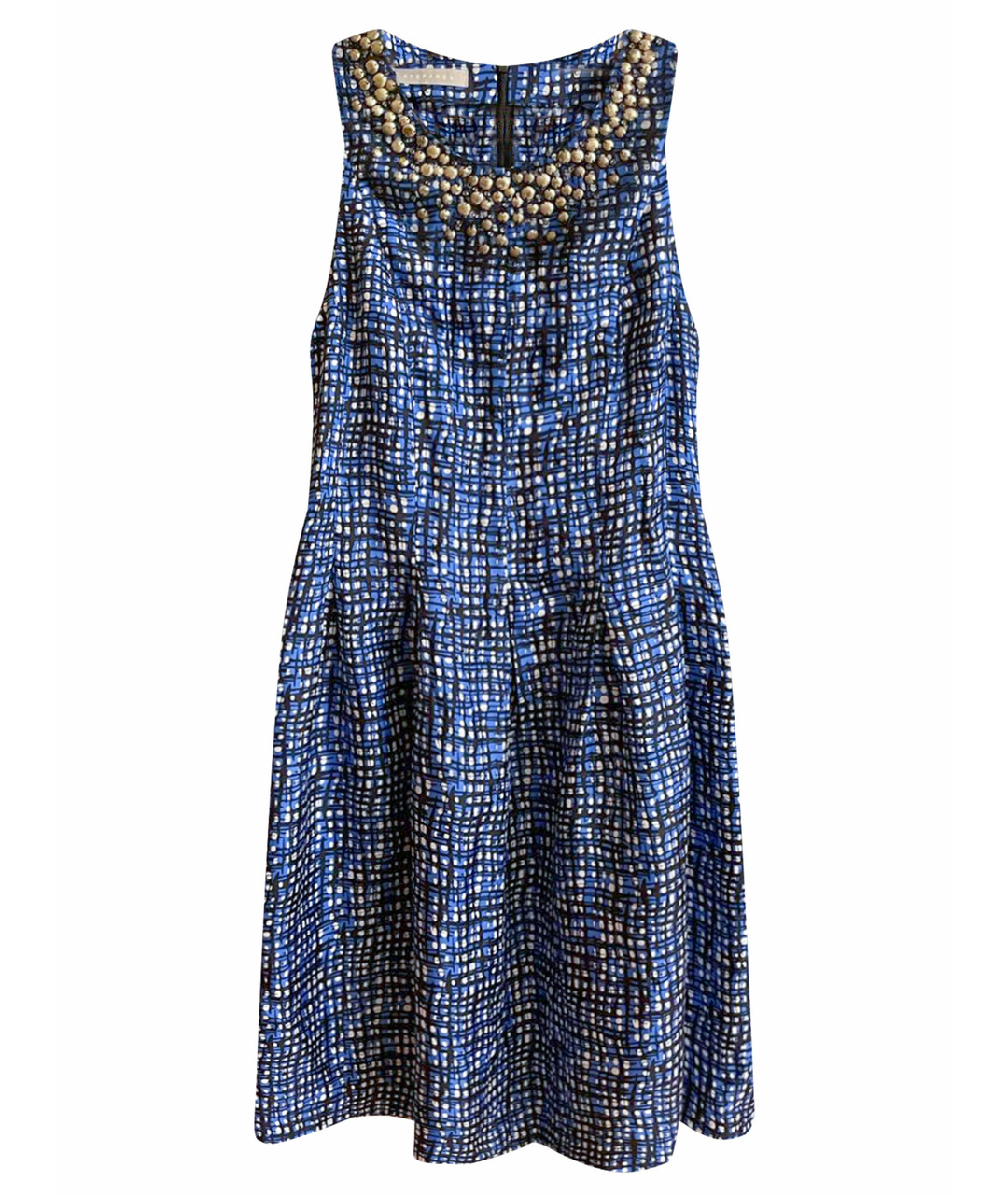 STEFANEL Синее шелковое повседневное платье, фото 1