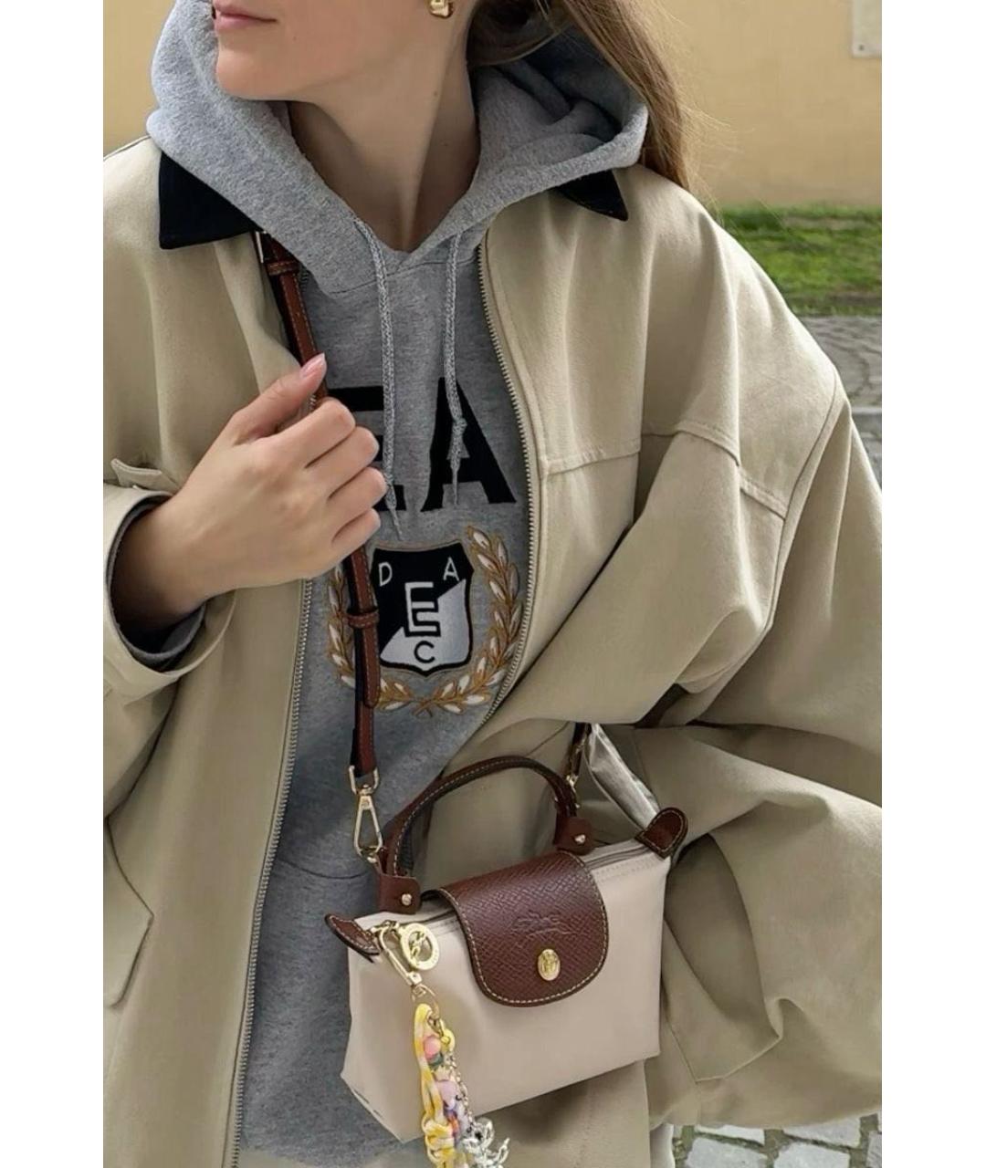 LONGCHAMP Бежевая сумка с короткими ручками, фото 3