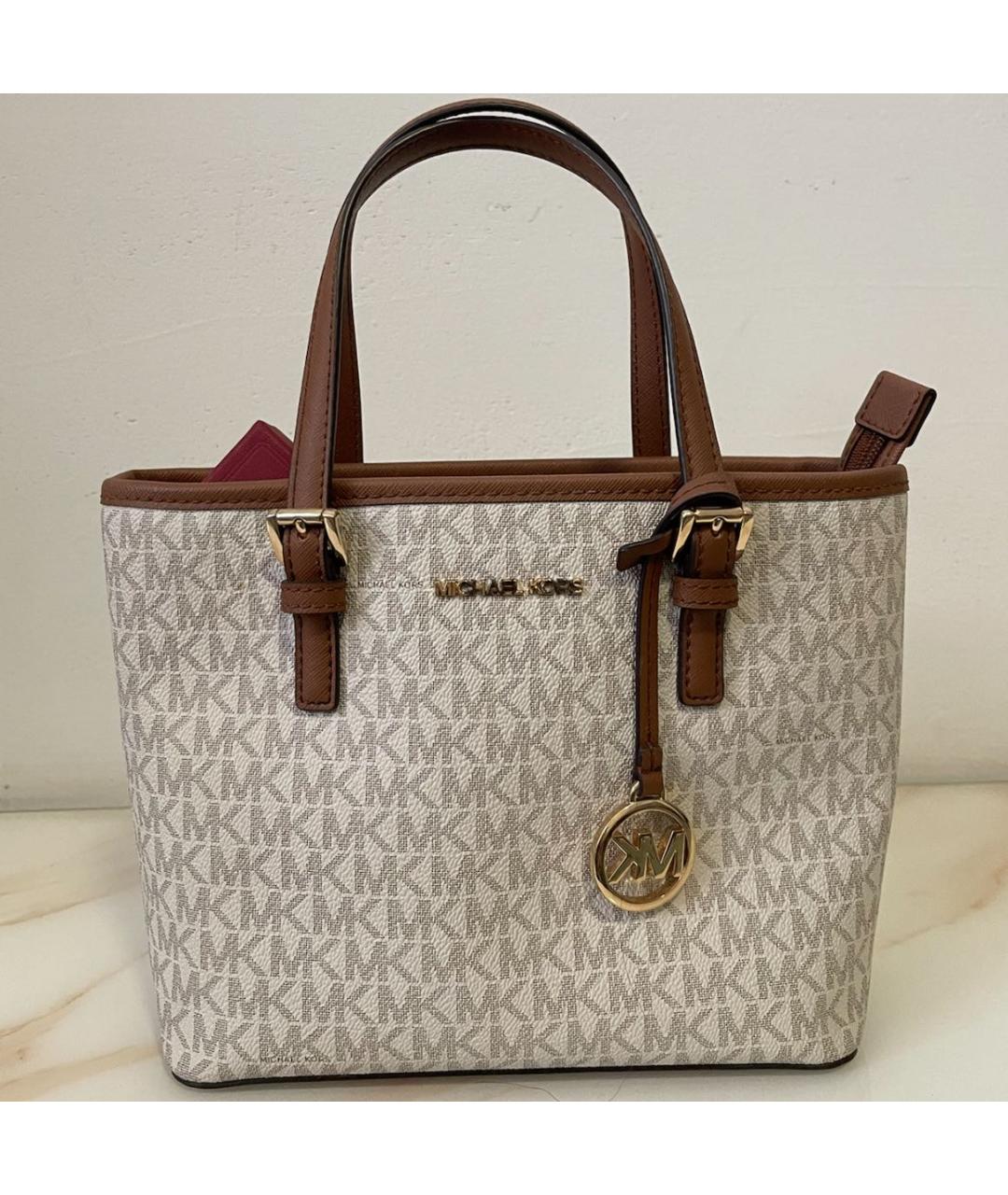 MICHAEL KORS Белая сумка тоут, фото 7