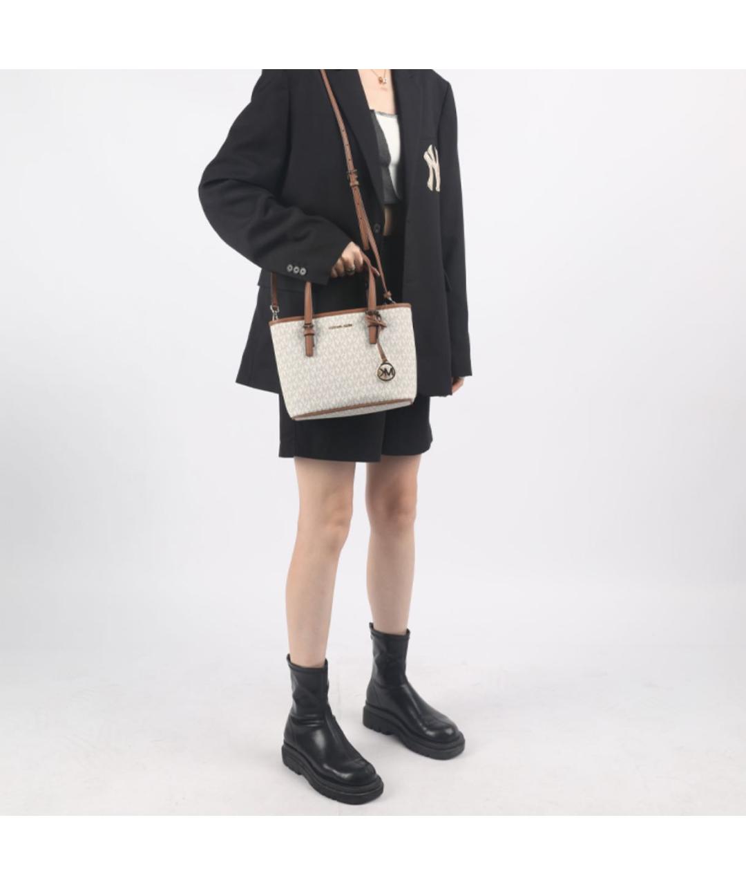 MICHAEL KORS Белая сумка тоут, фото 4