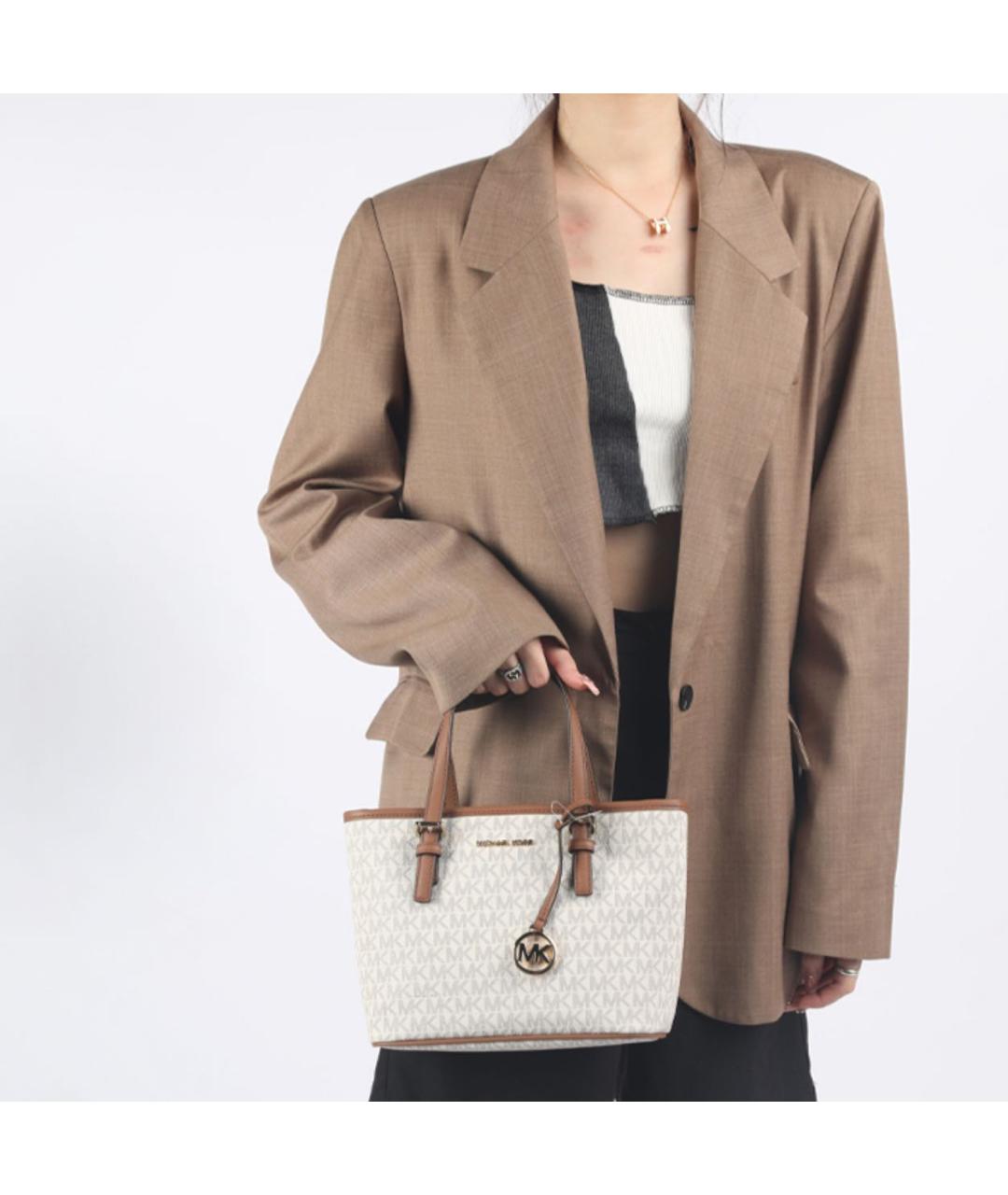 MICHAEL KORS Белая сумка тоут, фото 5