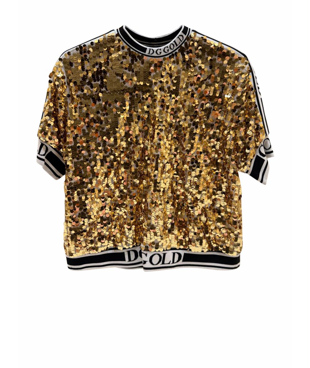 DOLCE&GABBANA Золотая футболка, фото 1