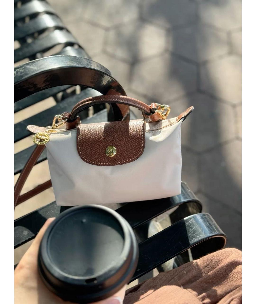 LONGCHAMP Белая сумка с короткими ручками, фото 3