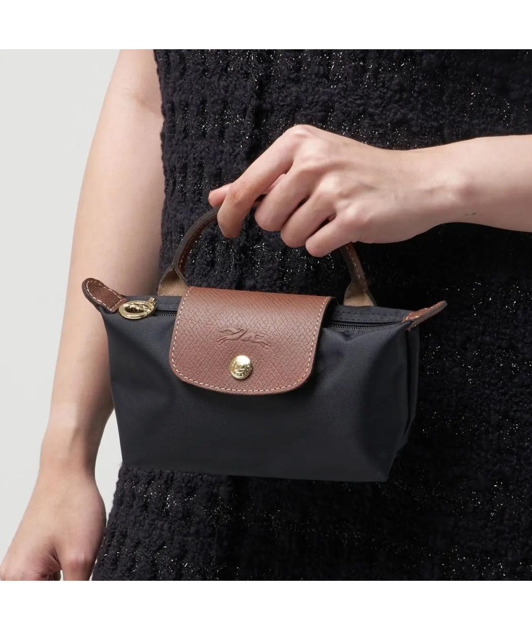 LONGCHAMP Черная сумка с короткими ручками, фото 2