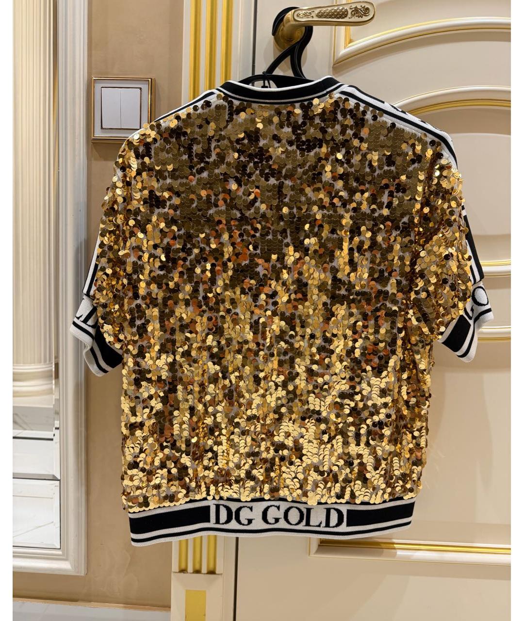 DOLCE&GABBANA Золотая футболка, фото 2