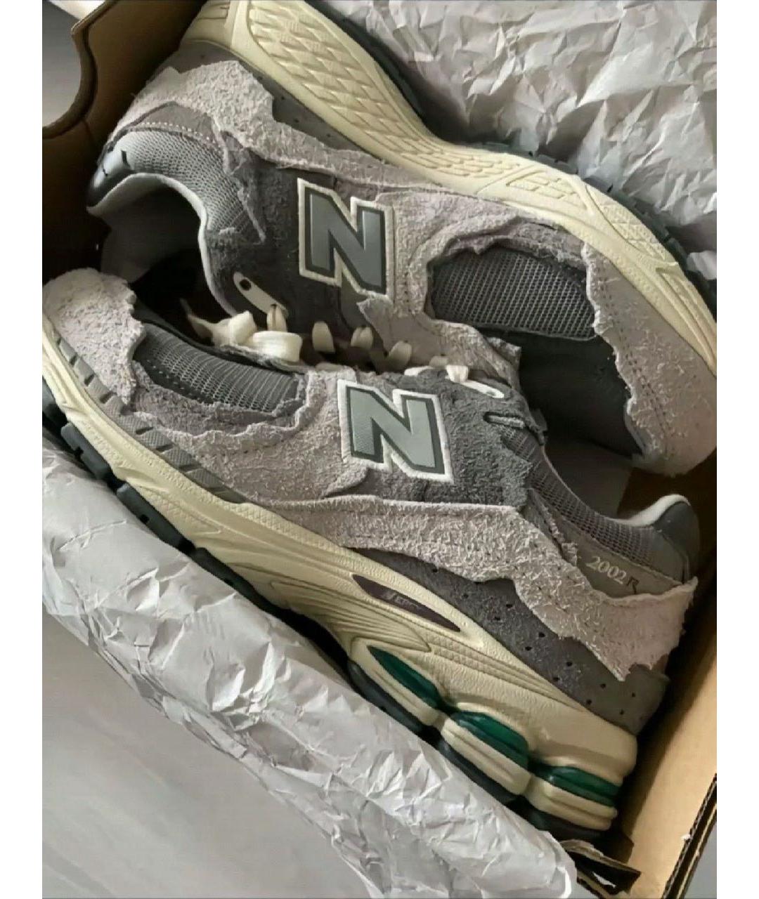 NEW BALANCE Серые замшевые кроссовки, фото 3