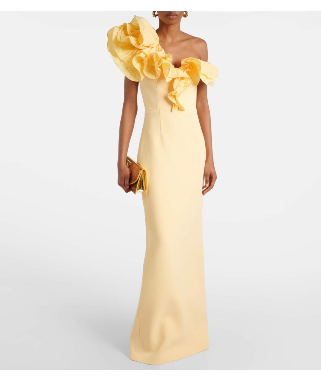 REBECCA VALLANCE Желтое полиэстеровое вечернее платье, фото 2