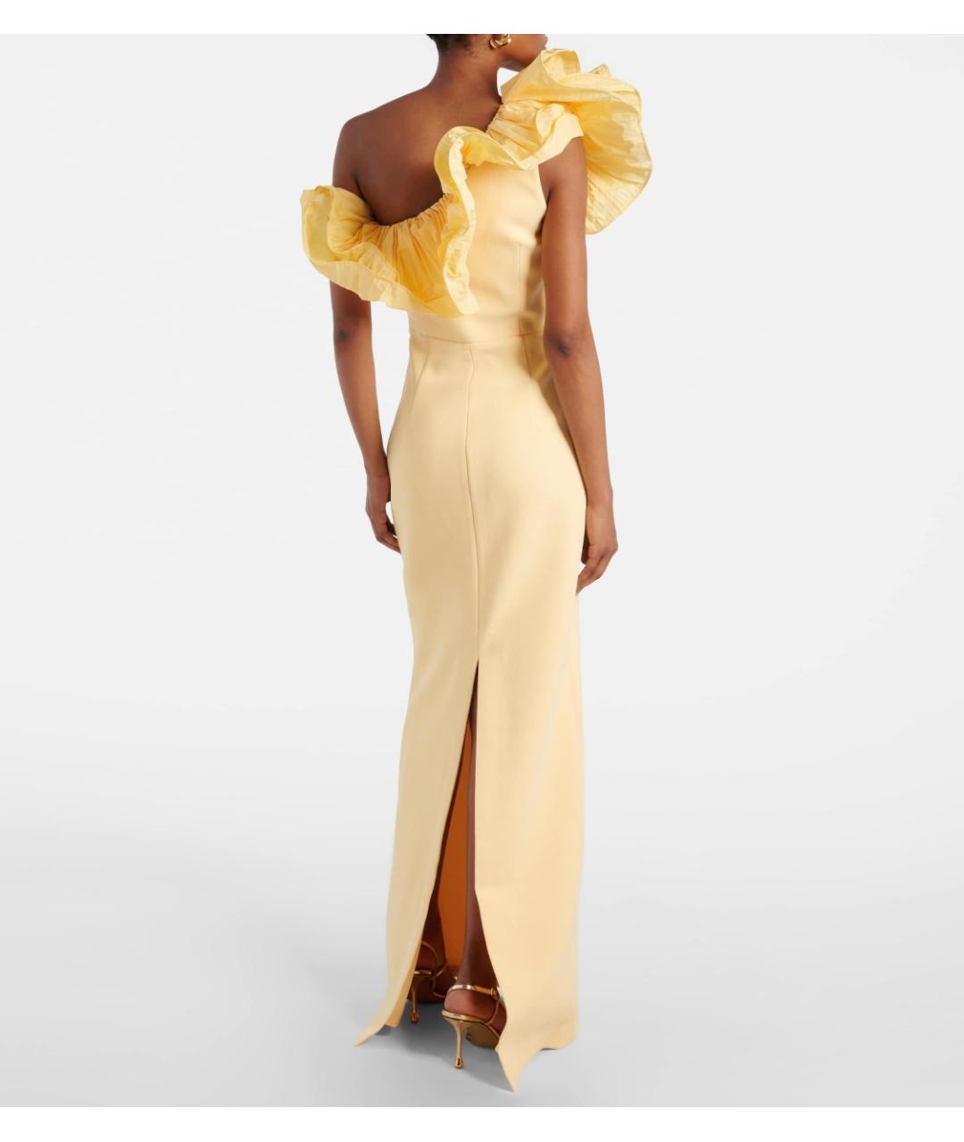 REBECCA VALLANCE Желтое полиэстеровое вечернее платье, фото 3
