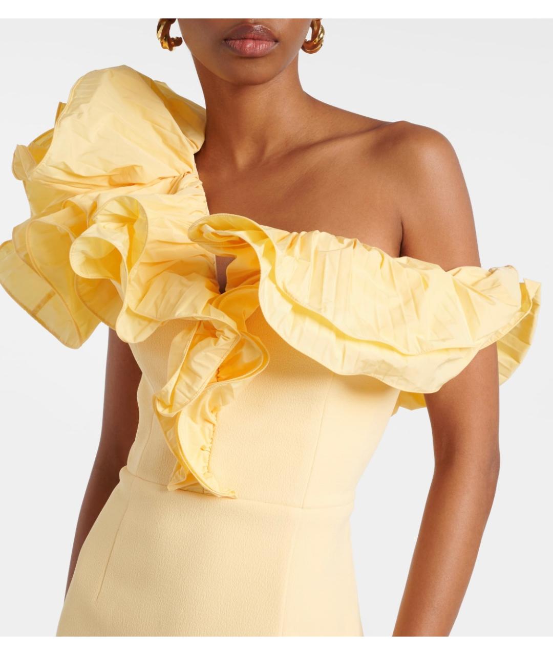 REBECCA VALLANCE Желтое полиэстеровое вечернее платье, фото 4
