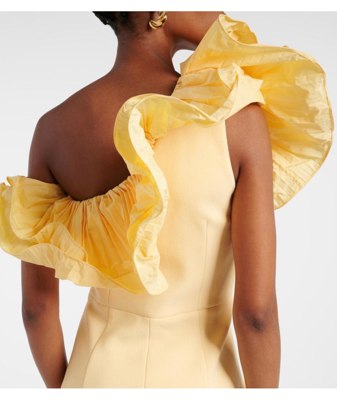 REBECCA VALLANCE Желтое полиэстеровое вечернее платье, фото 5