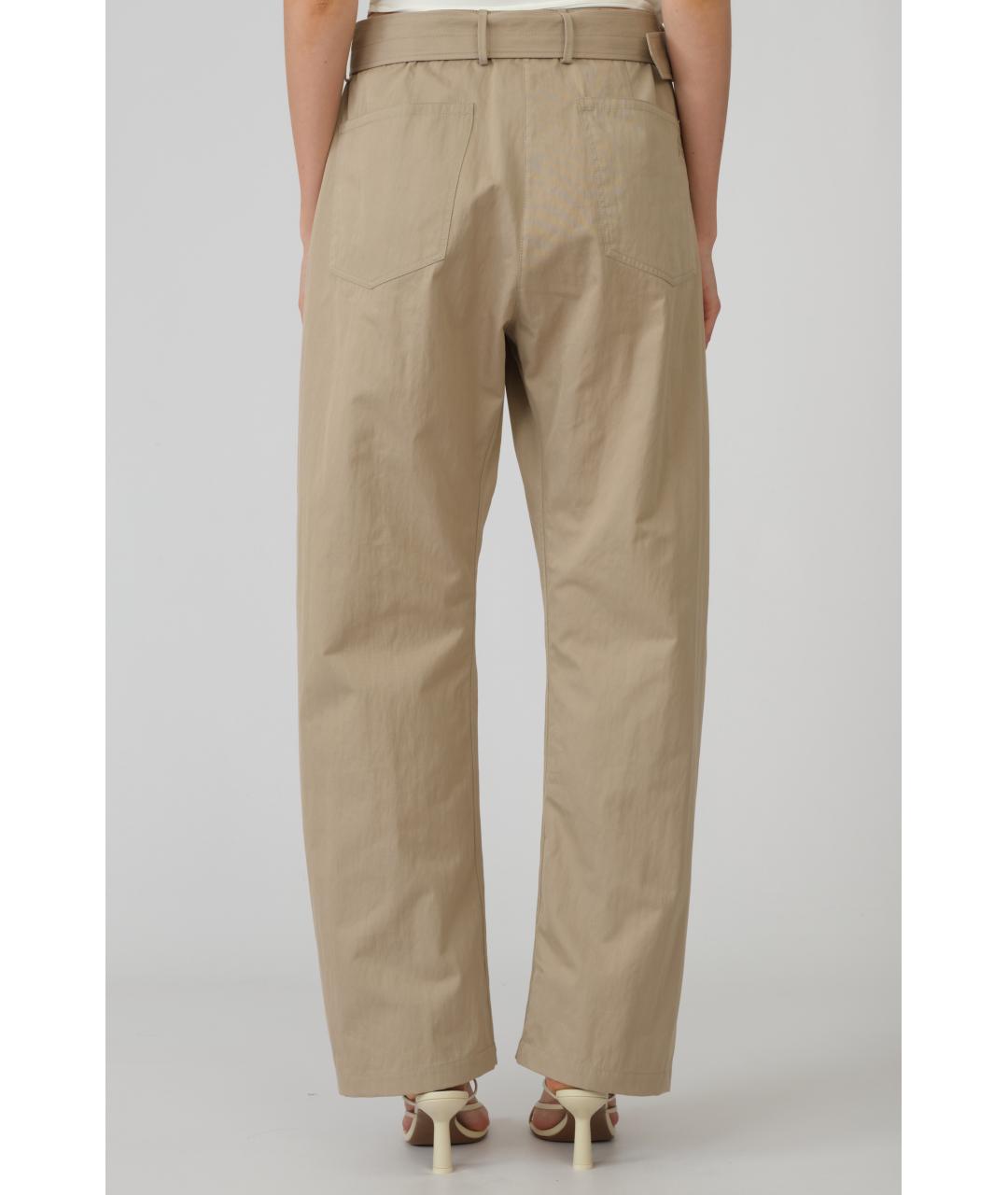 MAGDA BUTRYM Бежевые хлопковые прямые брюки, фото 4