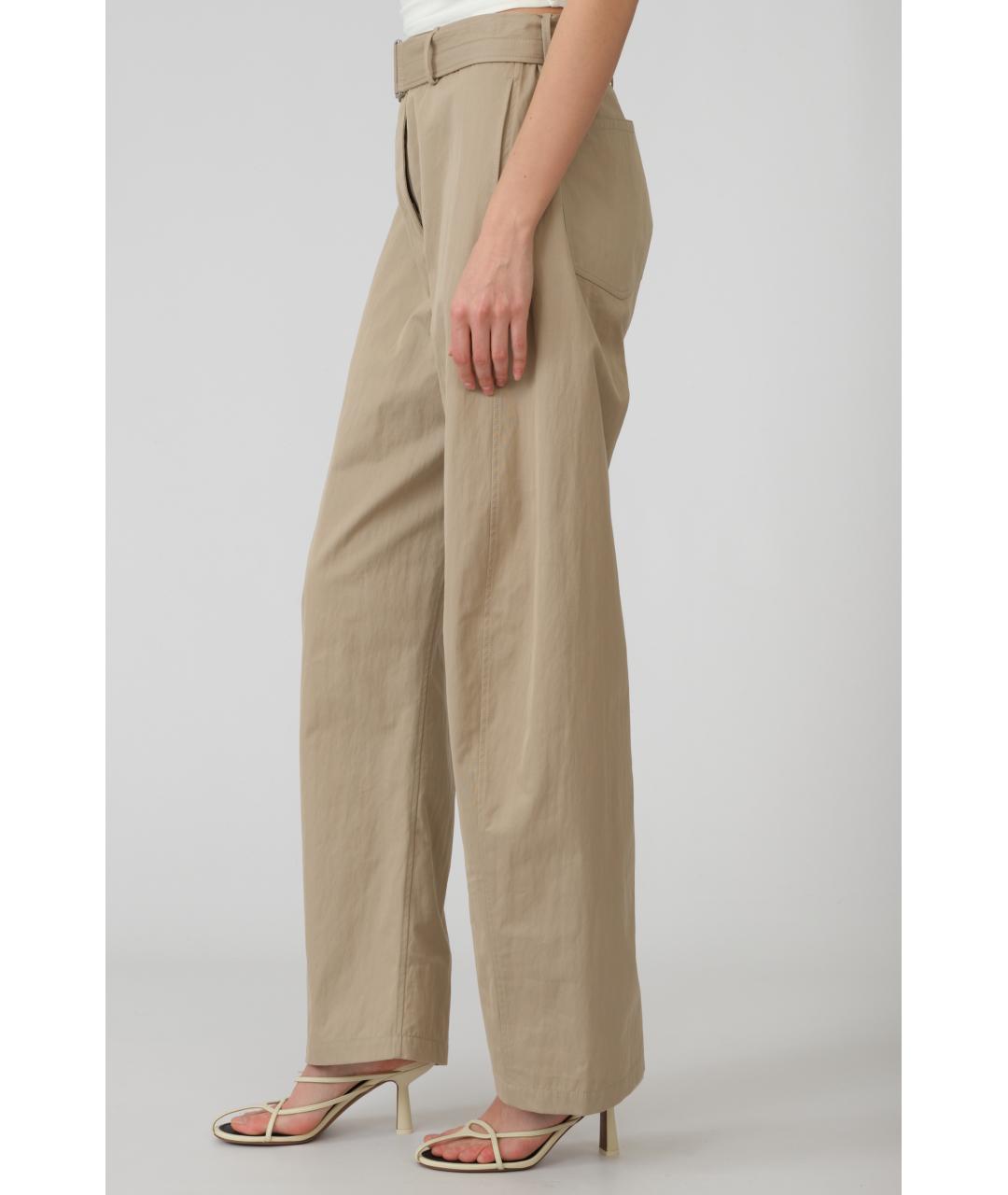 MAGDA BUTRYM Бежевые хлопковые прямые брюки, фото 3