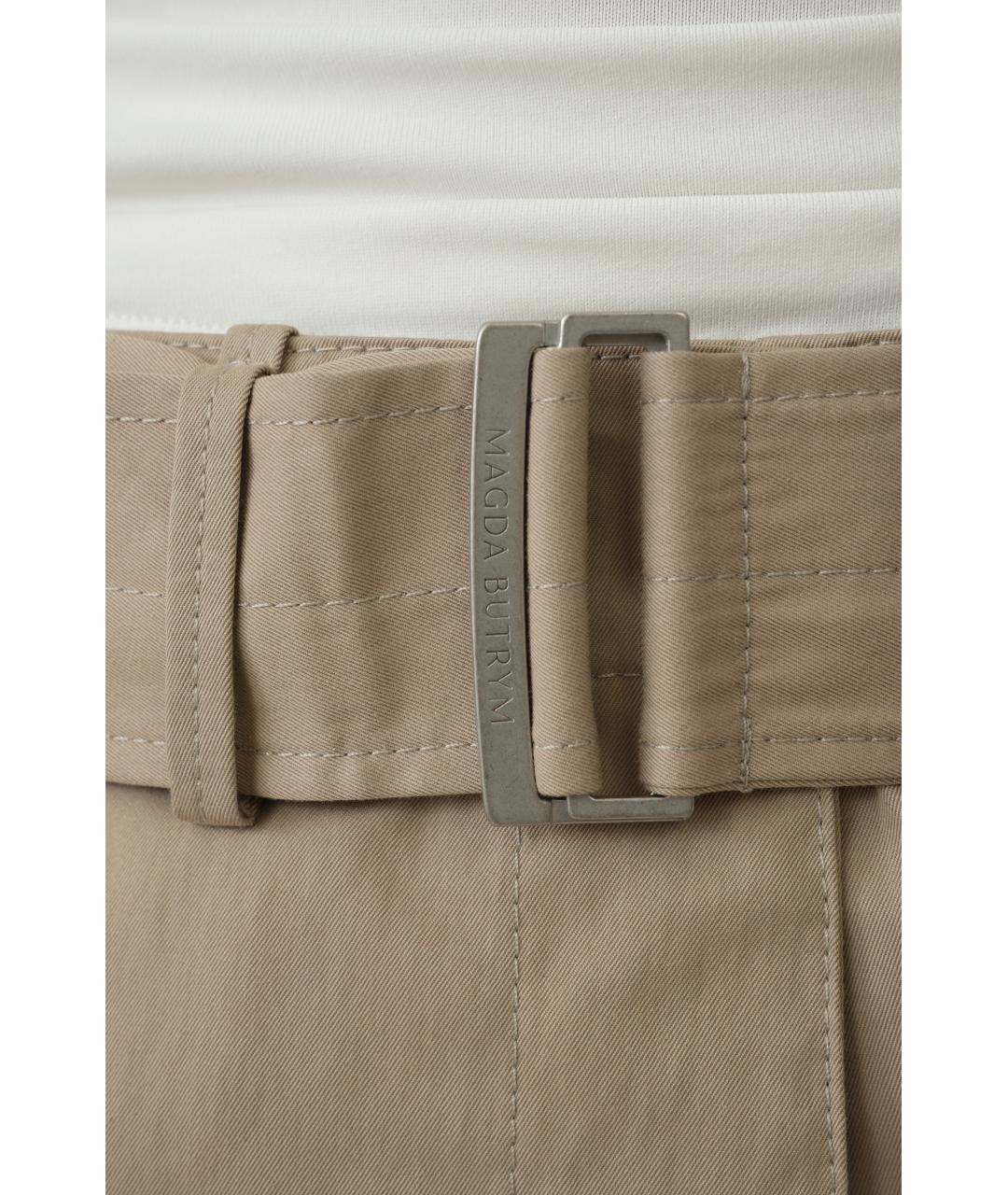 MAGDA BUTRYM Бежевые хлопковые прямые брюки, фото 5