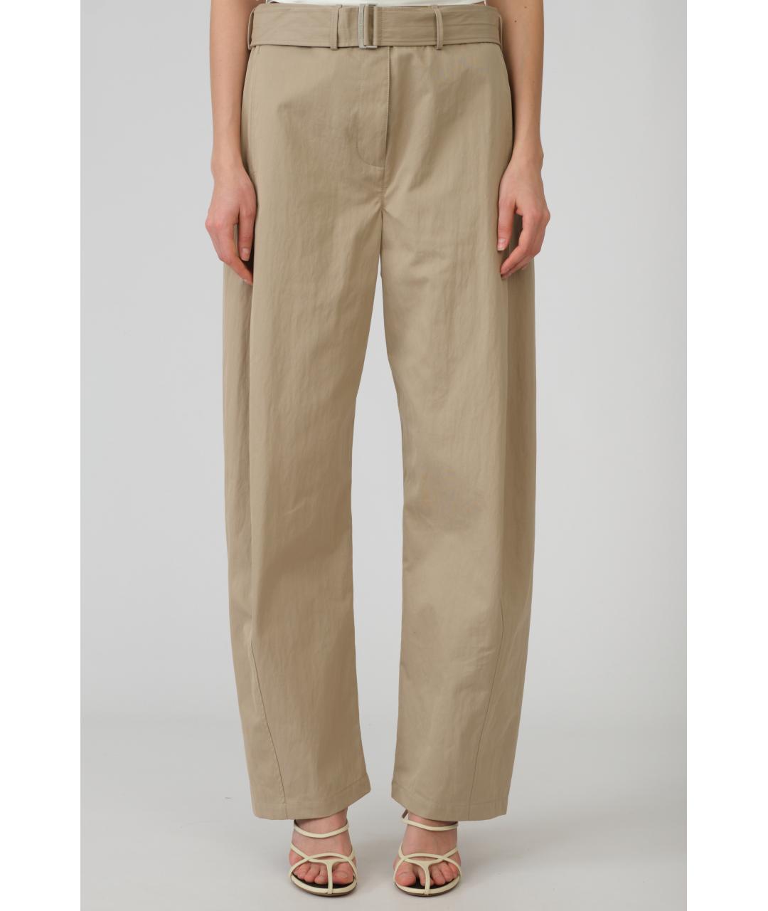 MAGDA BUTRYM Бежевые хлопковые прямые брюки, фото 9