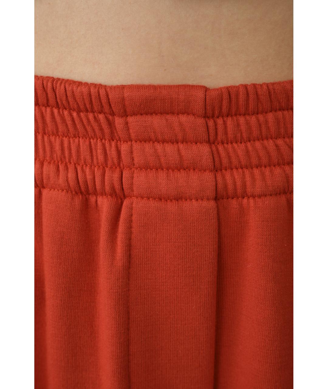 MAGDA BUTRYM Красные хлопковые прямые брюки, фото 5
