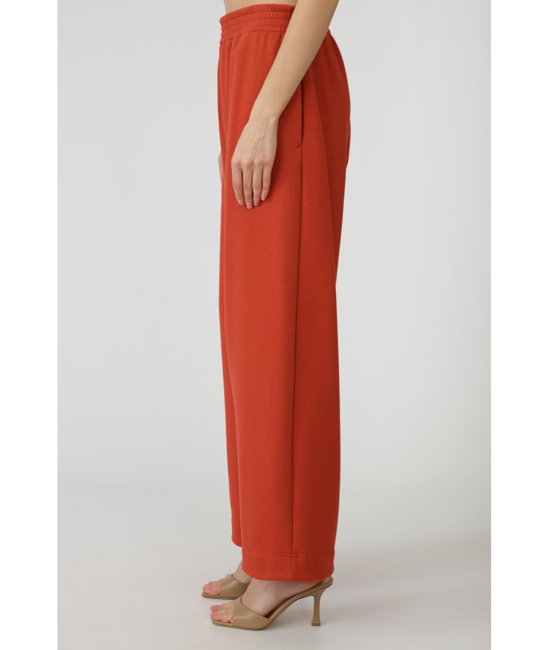 MAGDA BUTRYM Красные хлопковые прямые брюки, фото 3