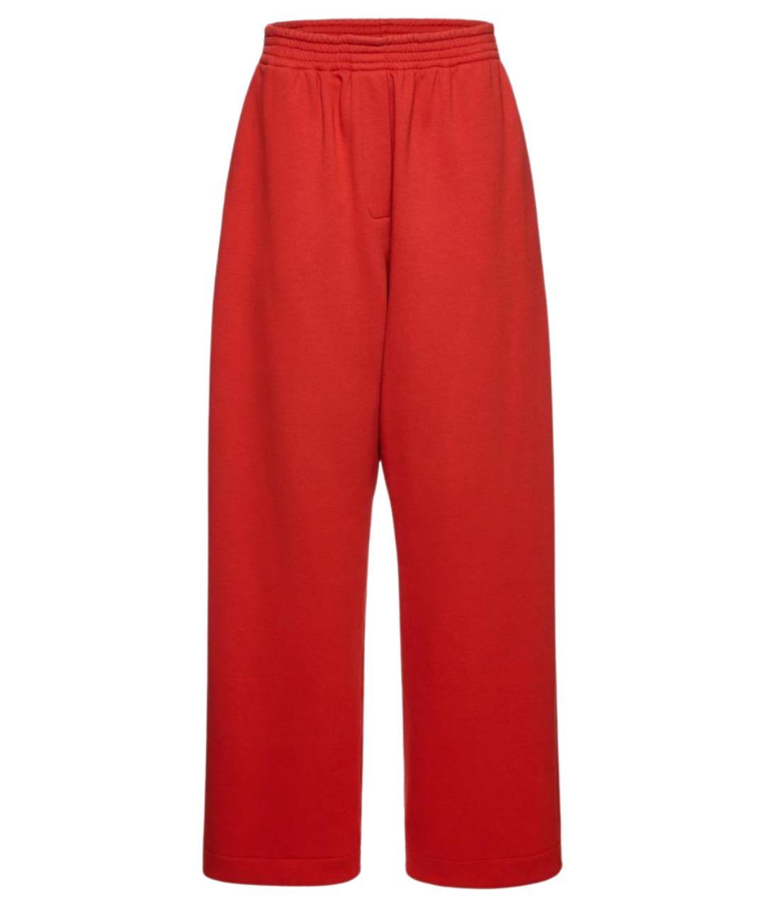 MAGDA BUTRYM Красные хлопковые прямые брюки, фото 1