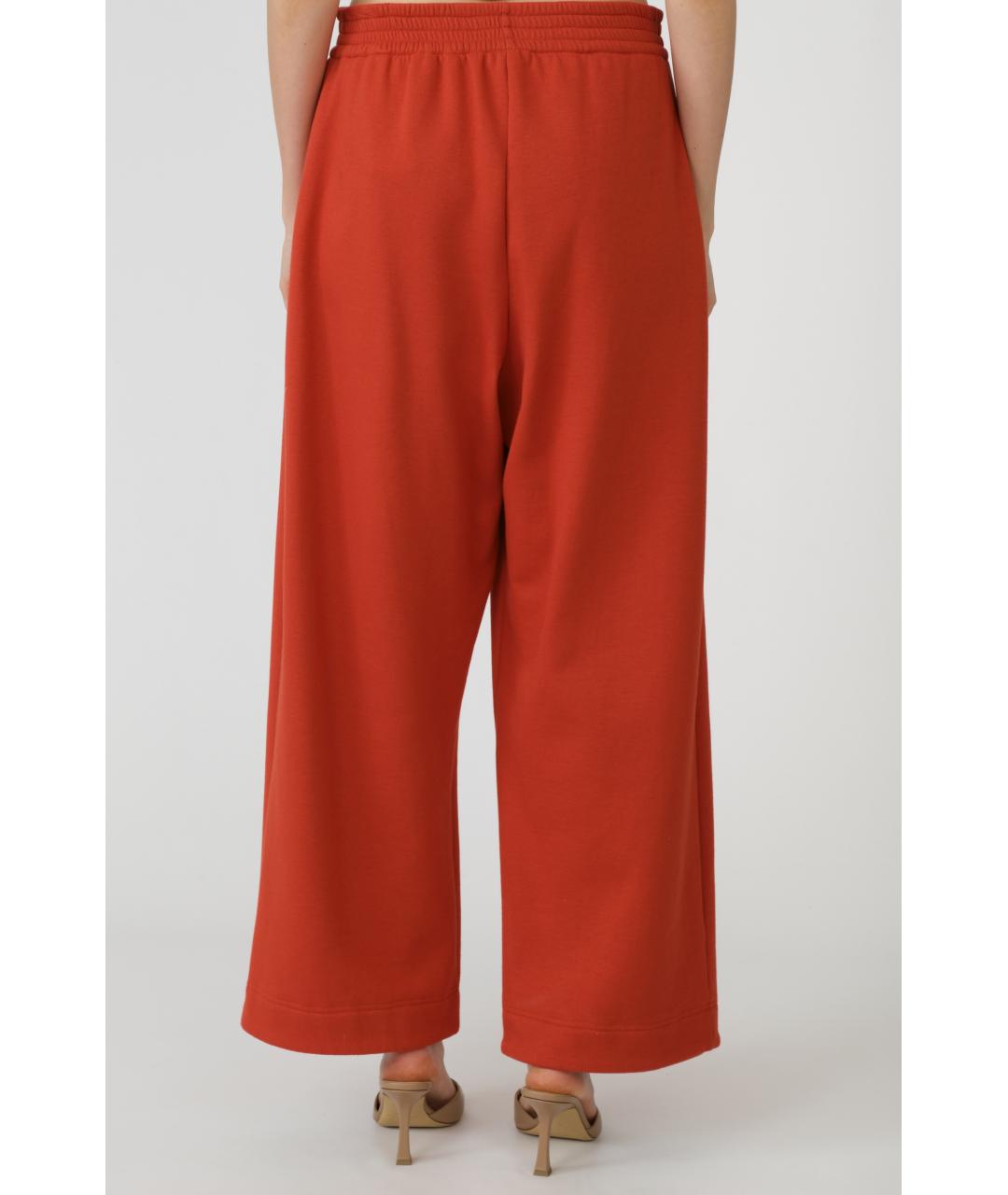 MAGDA BUTRYM Красные хлопковые прямые брюки, фото 4