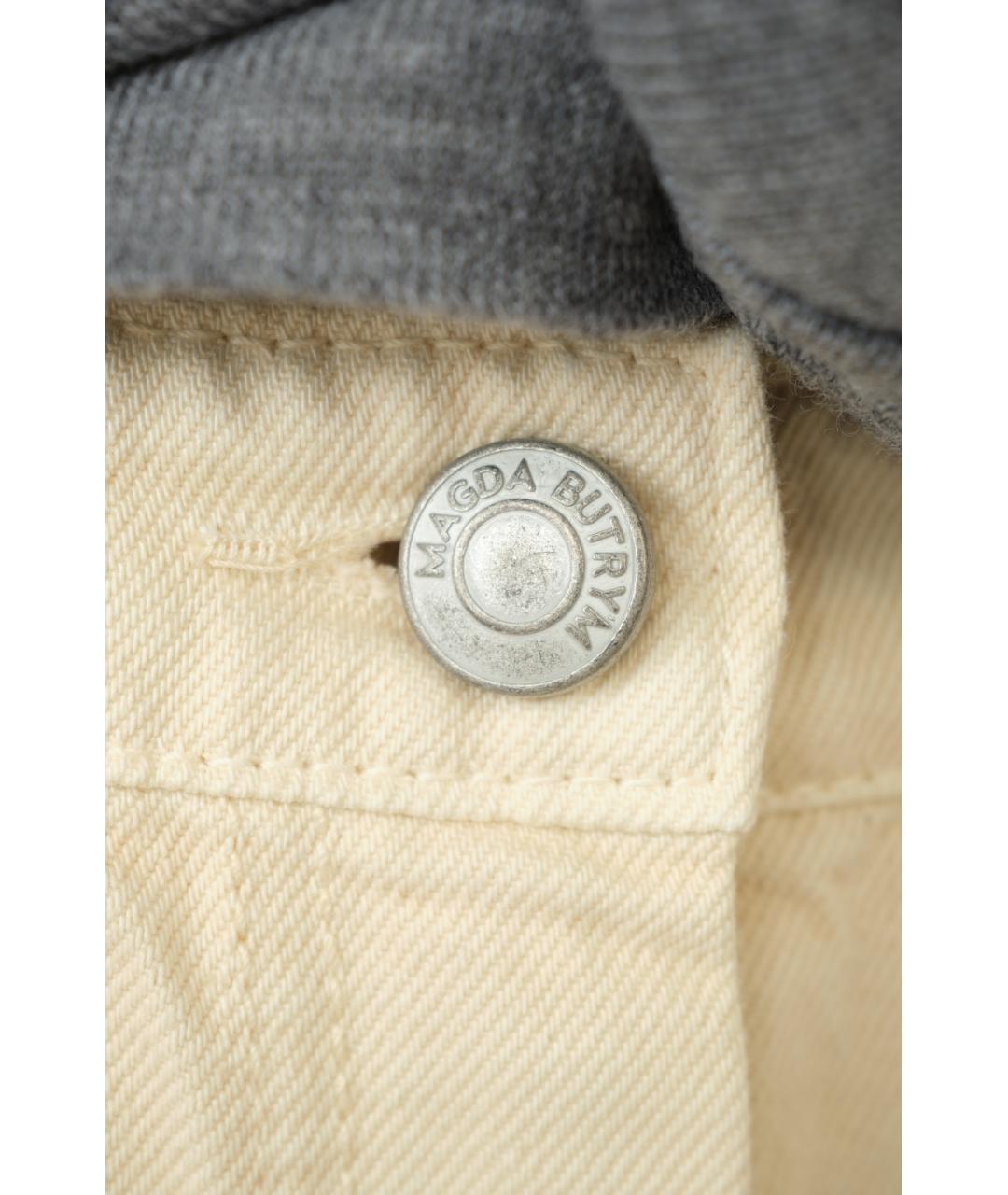 MAGDA BUTRYM Бежевые хлопковые прямые джинсы, фото 5