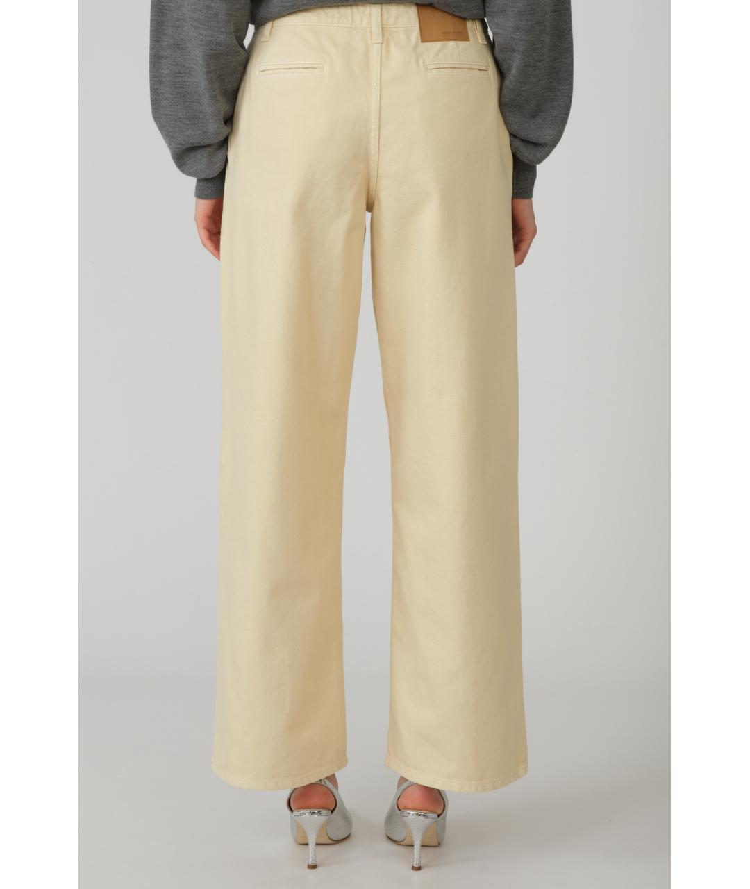 MAGDA BUTRYM Бежевые хлопковые прямые джинсы, фото 4