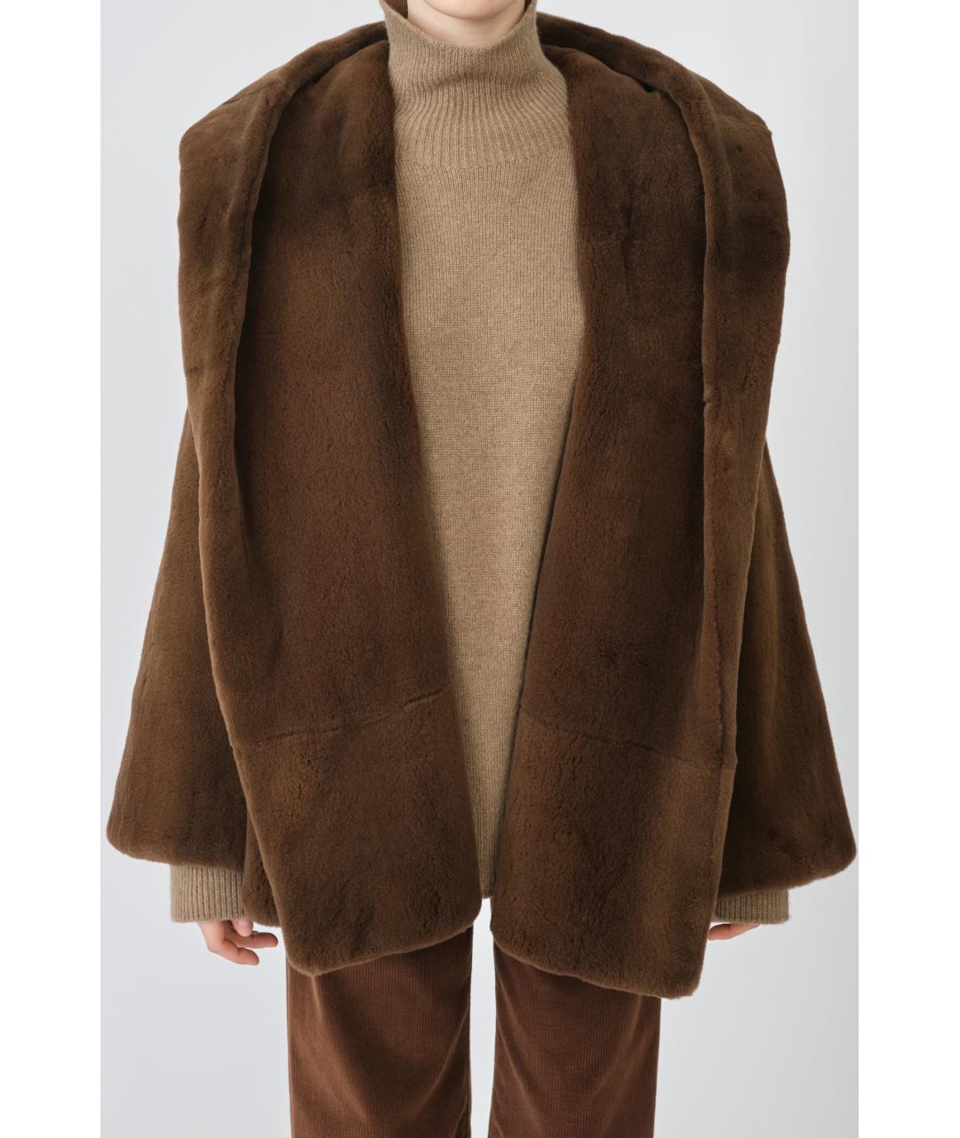 THE ROW Коричневое меховое пальто, фото 2