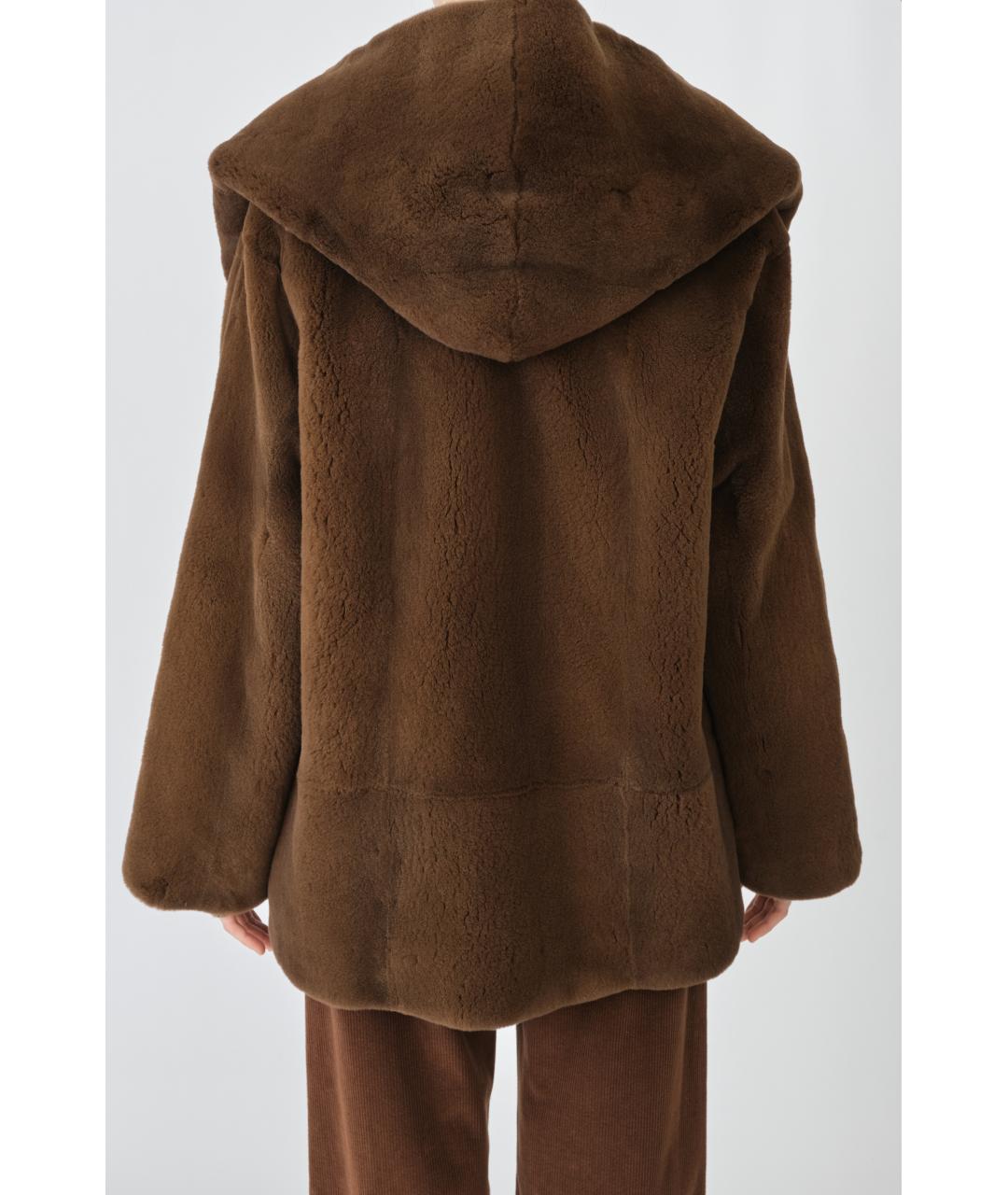 THE ROW Коричневое меховое пальто, фото 4