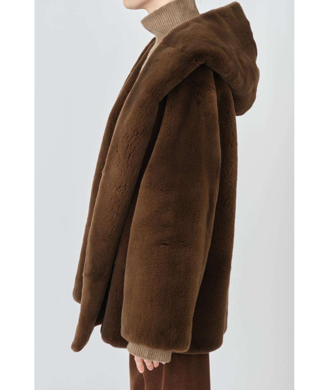THE ROW Коричневое меховое пальто, фото 3