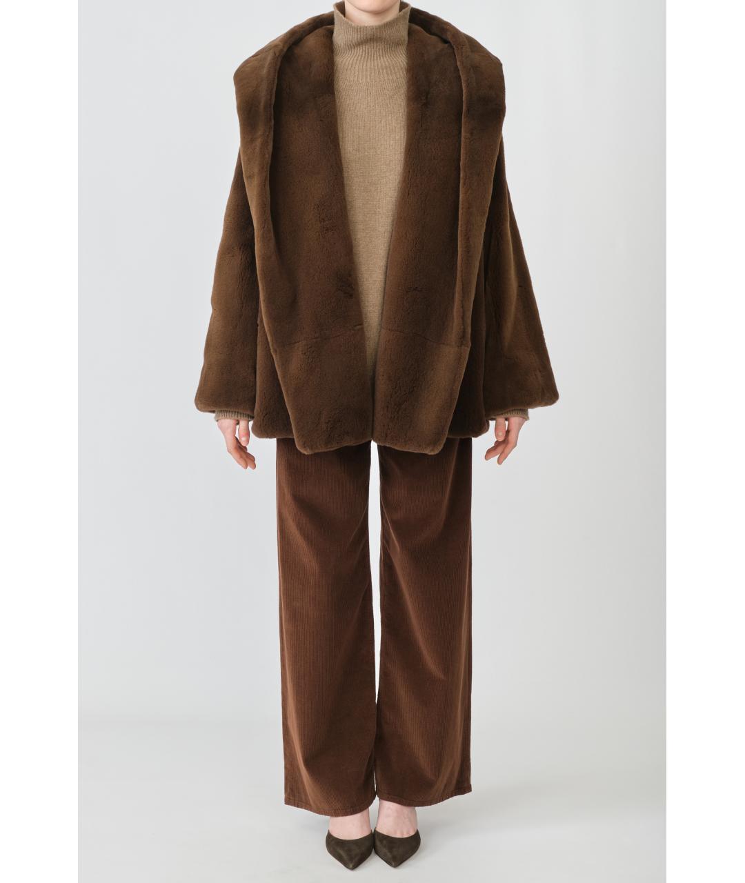 THE ROW Коричневое меховое пальто, фото 8