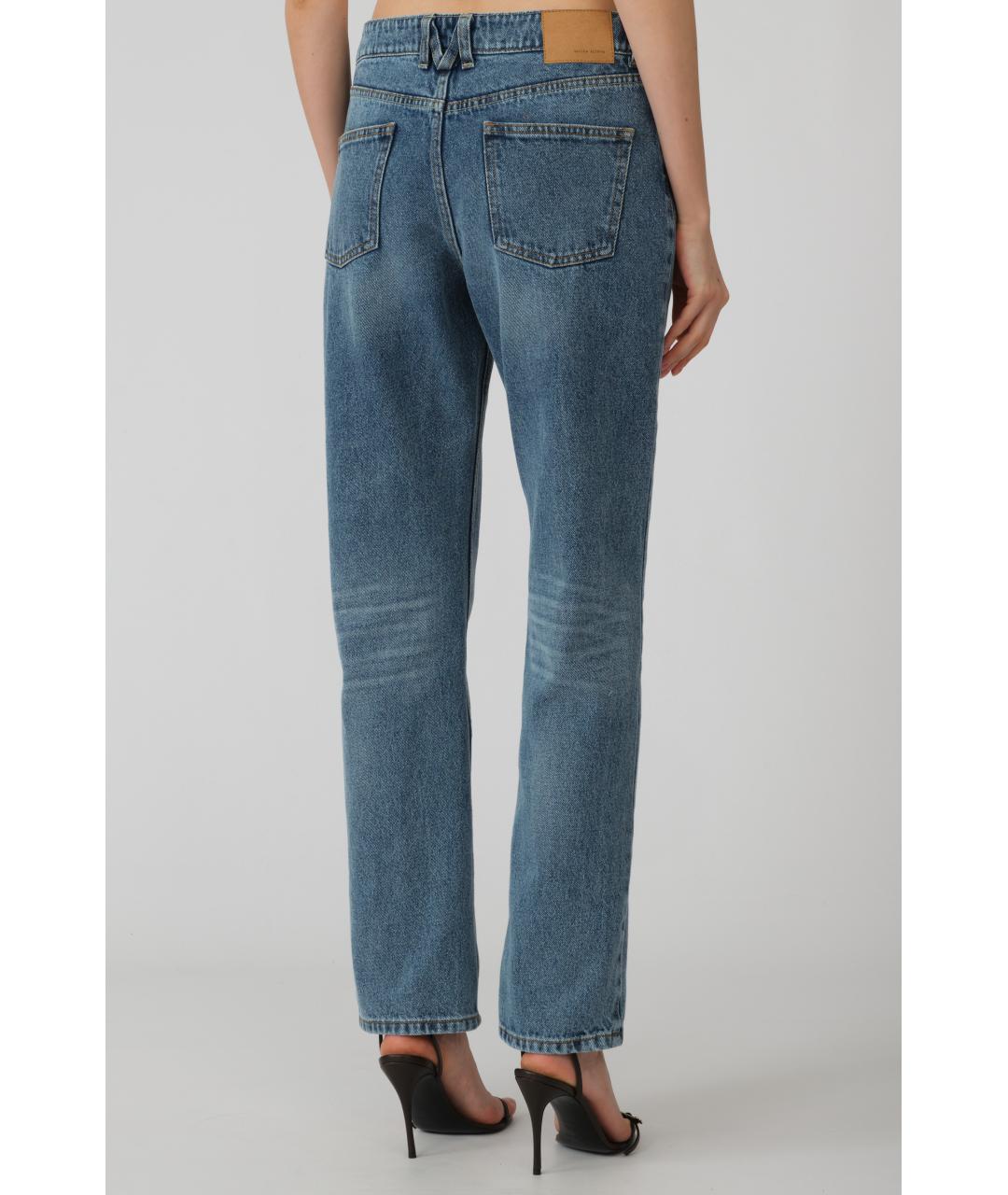 MAGDA BUTRYM Синие хлопковые прямые джинсы, фото 3