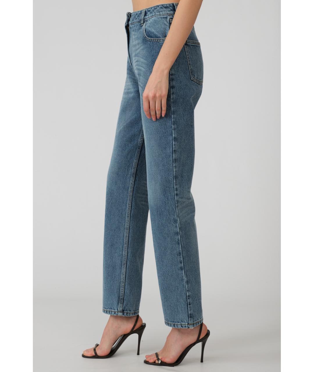 MAGDA BUTRYM Синие хлопковые прямые джинсы, фото 6