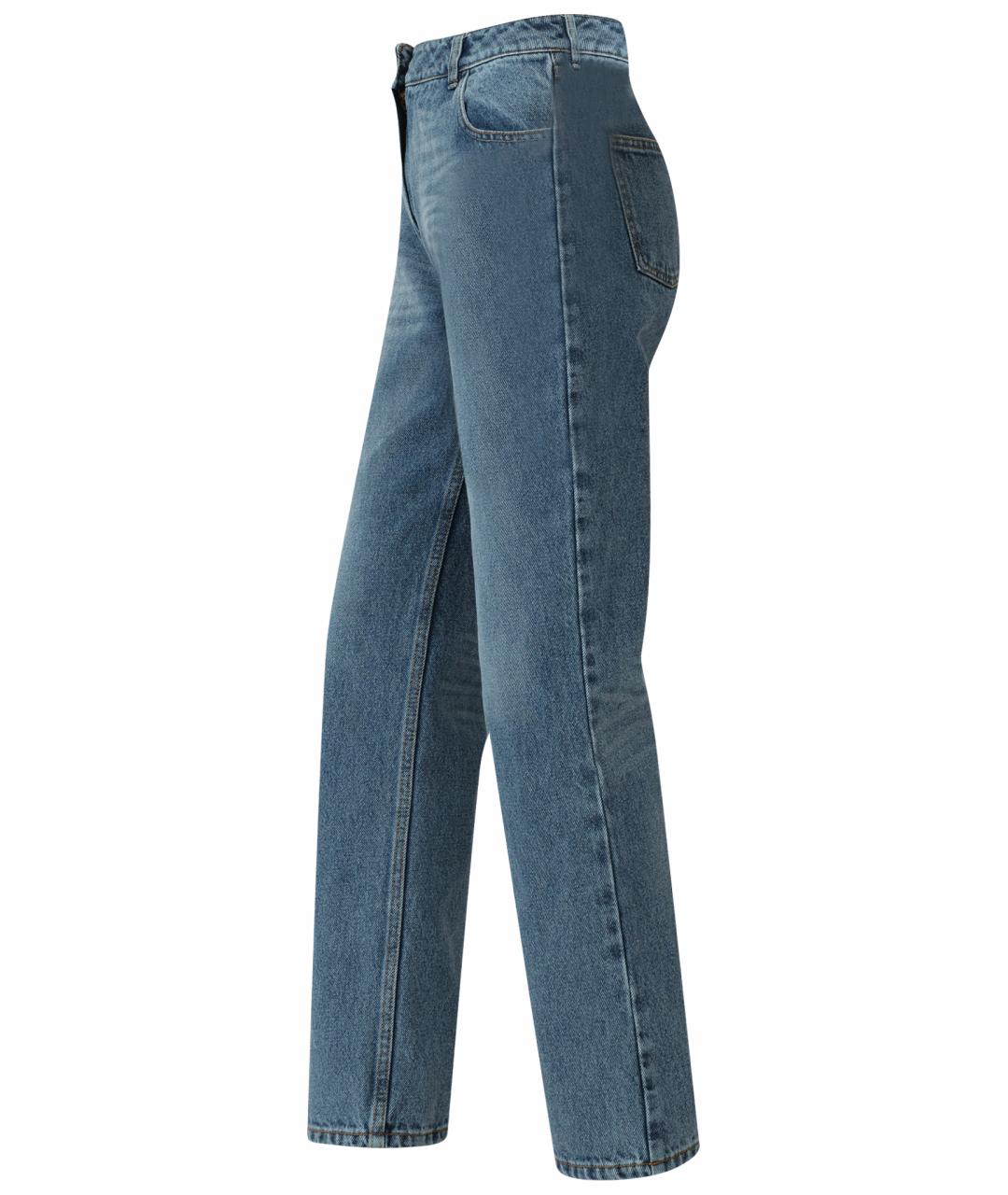 MAGDA BUTRYM Синие хлопковые прямые джинсы, фото 2